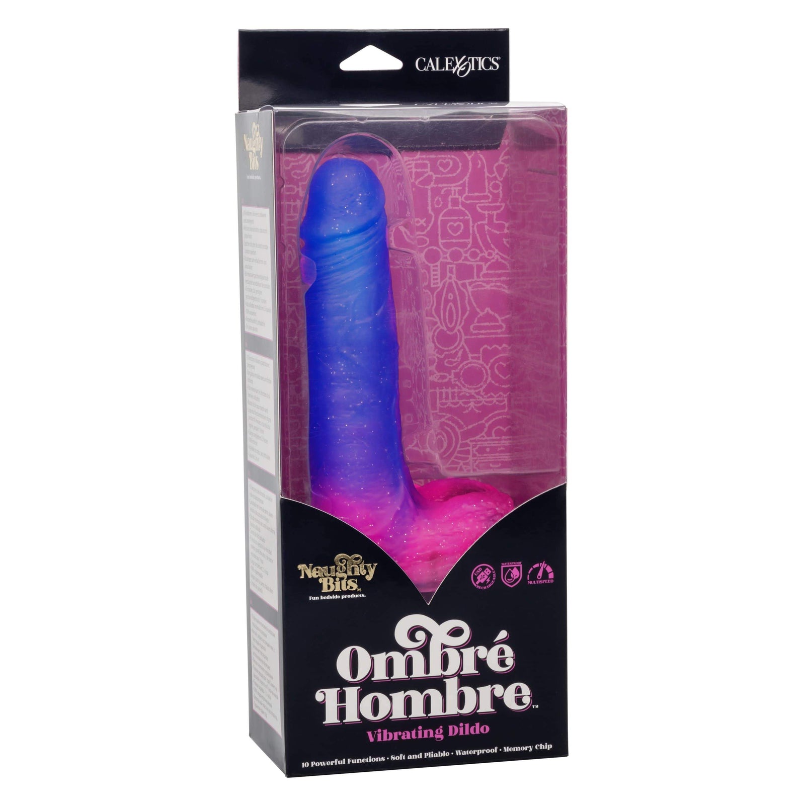 California Exotics - Naughty Bits Ombre Hombre Vibrating Dildo (Purple) -  Realistic Dildo with suction cup (Vibration) Rechargeable  Durio.sg