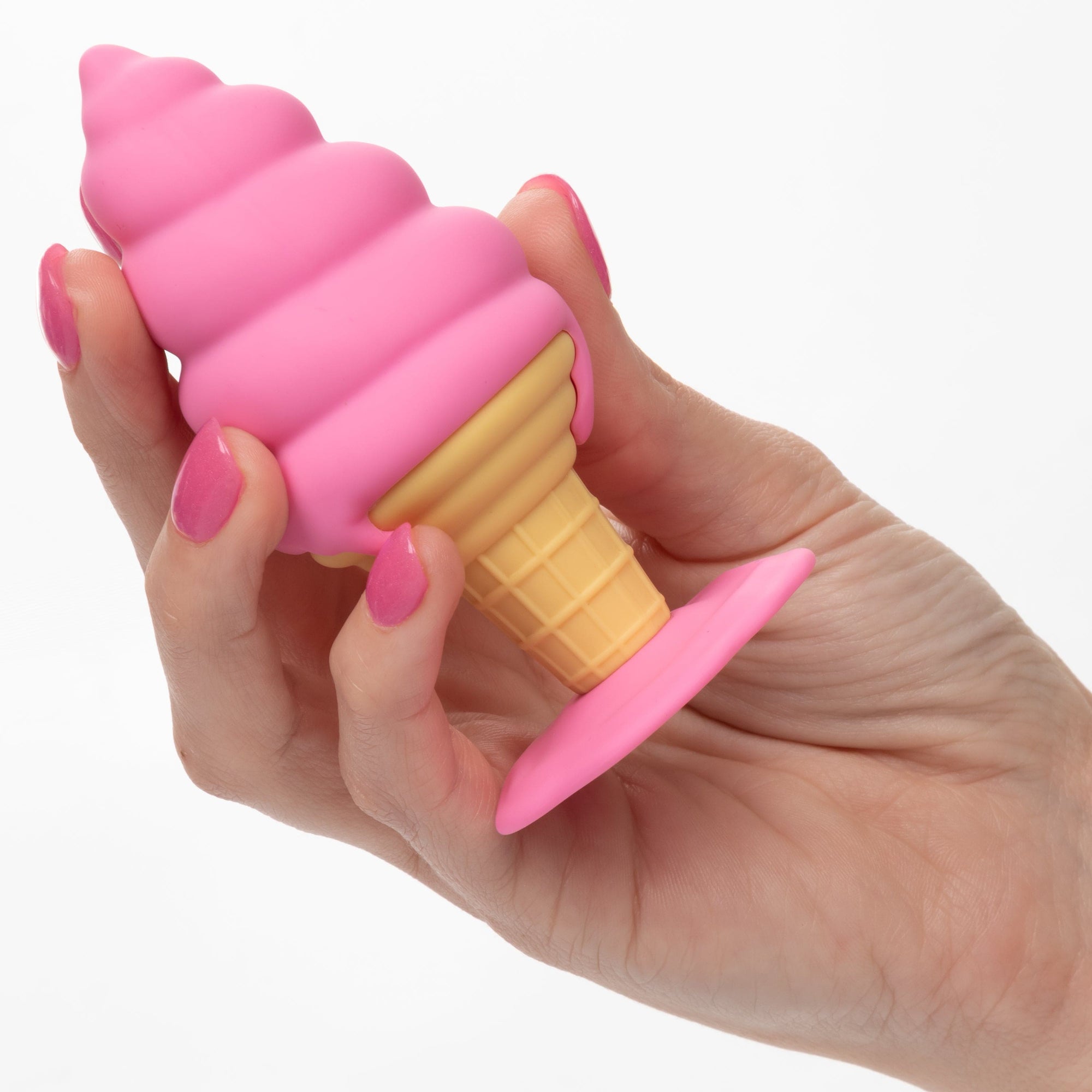 California Exotics - Naughty Bits Yum Bum Ice Cream Cone Butt Plug (Pink) -  Anal Plug (Non Vibration)  Durio.sg