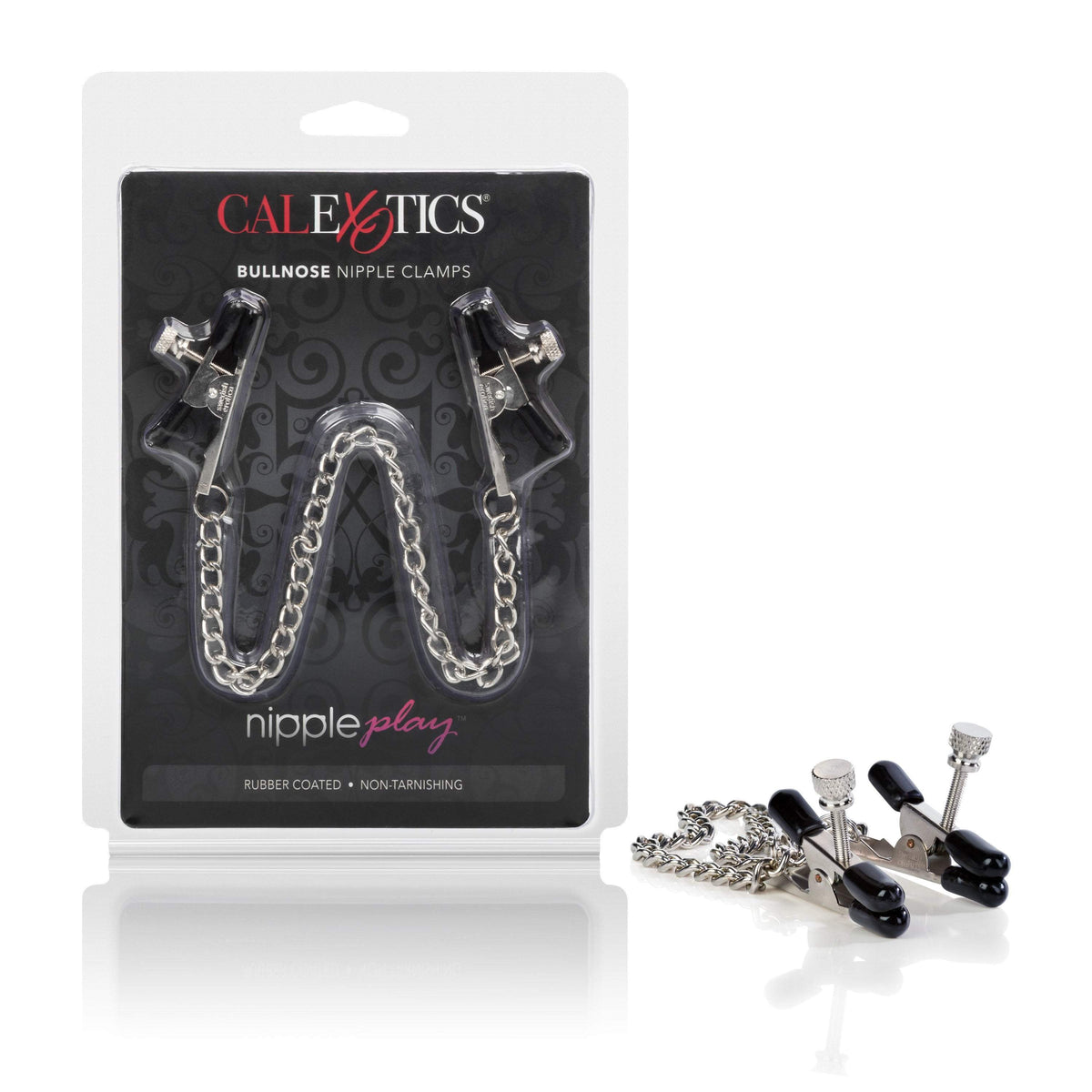 California Exotics - Nipple Play Bull Nose Nipple Clamps (Silver) -  Nipple Clamps (Non Vibration)  Durio.sg