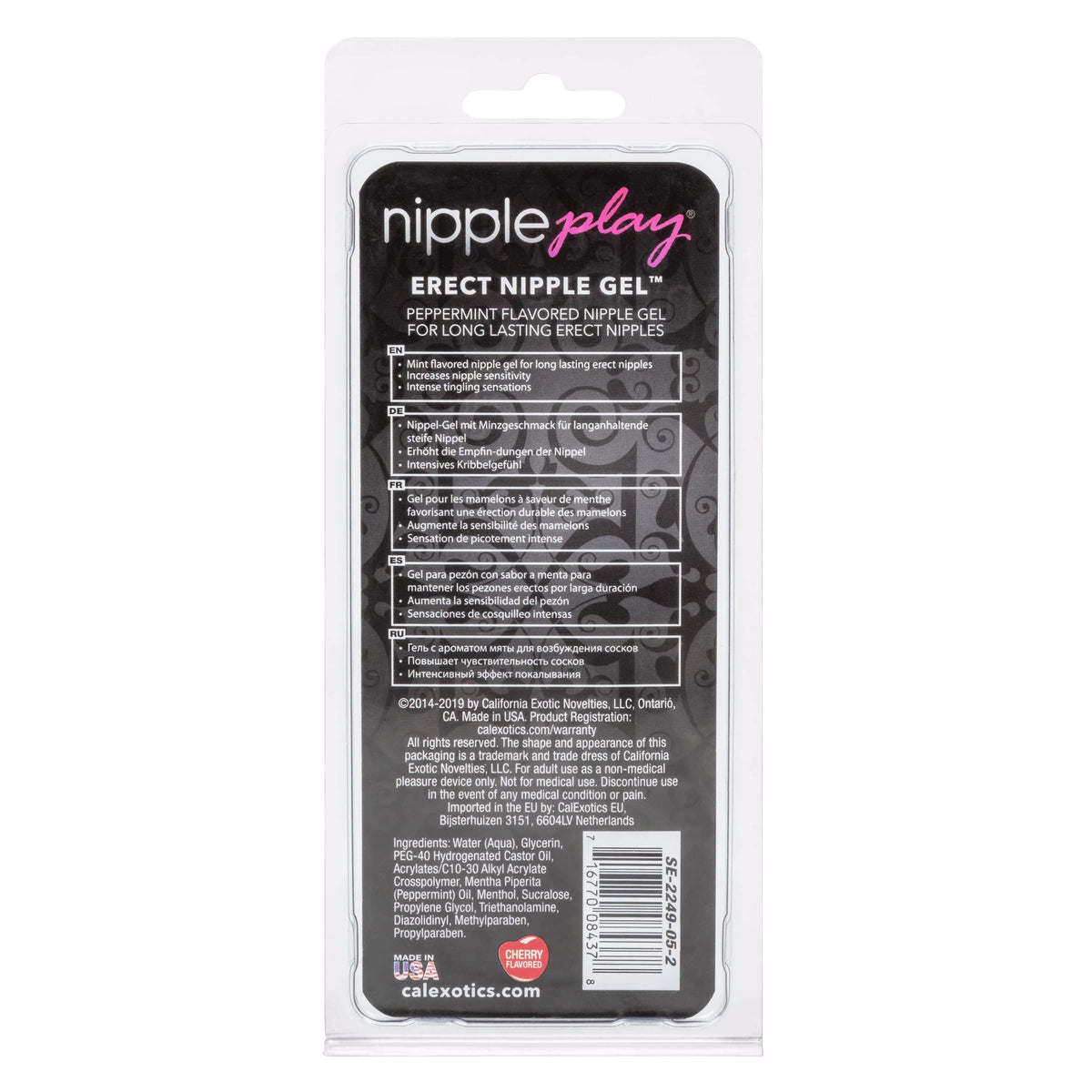 California Exotics - Nipple Play Cherry Flavored Erect Nipple Arousal Gel 15ml -  Arousal Gel  Durio.sg
