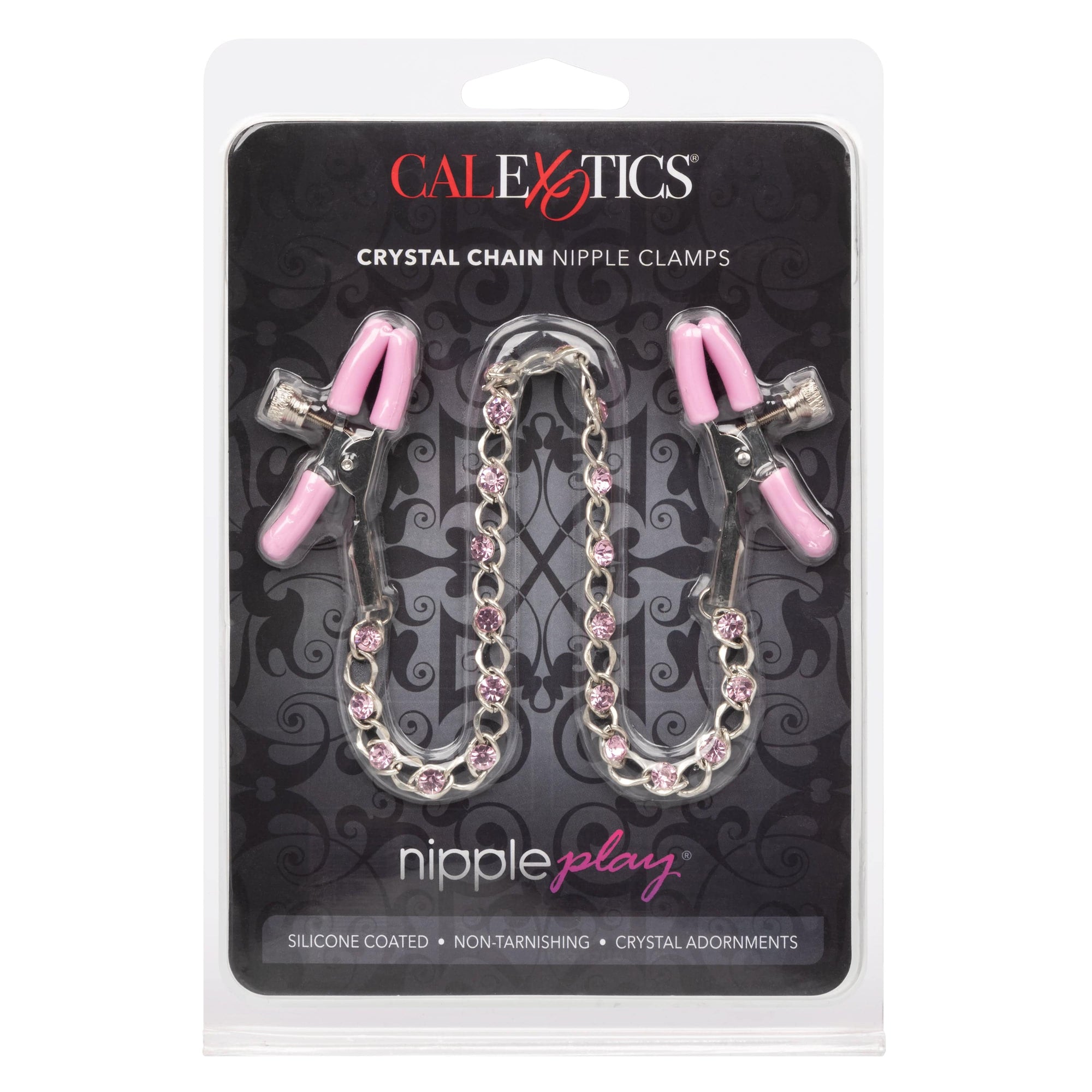 California Exotics - Nipple Play Crystal Chain Nipple Clamps (Pink) -  Panties Massager Remote Control (Vibration) Rechargeable  Durio.sg