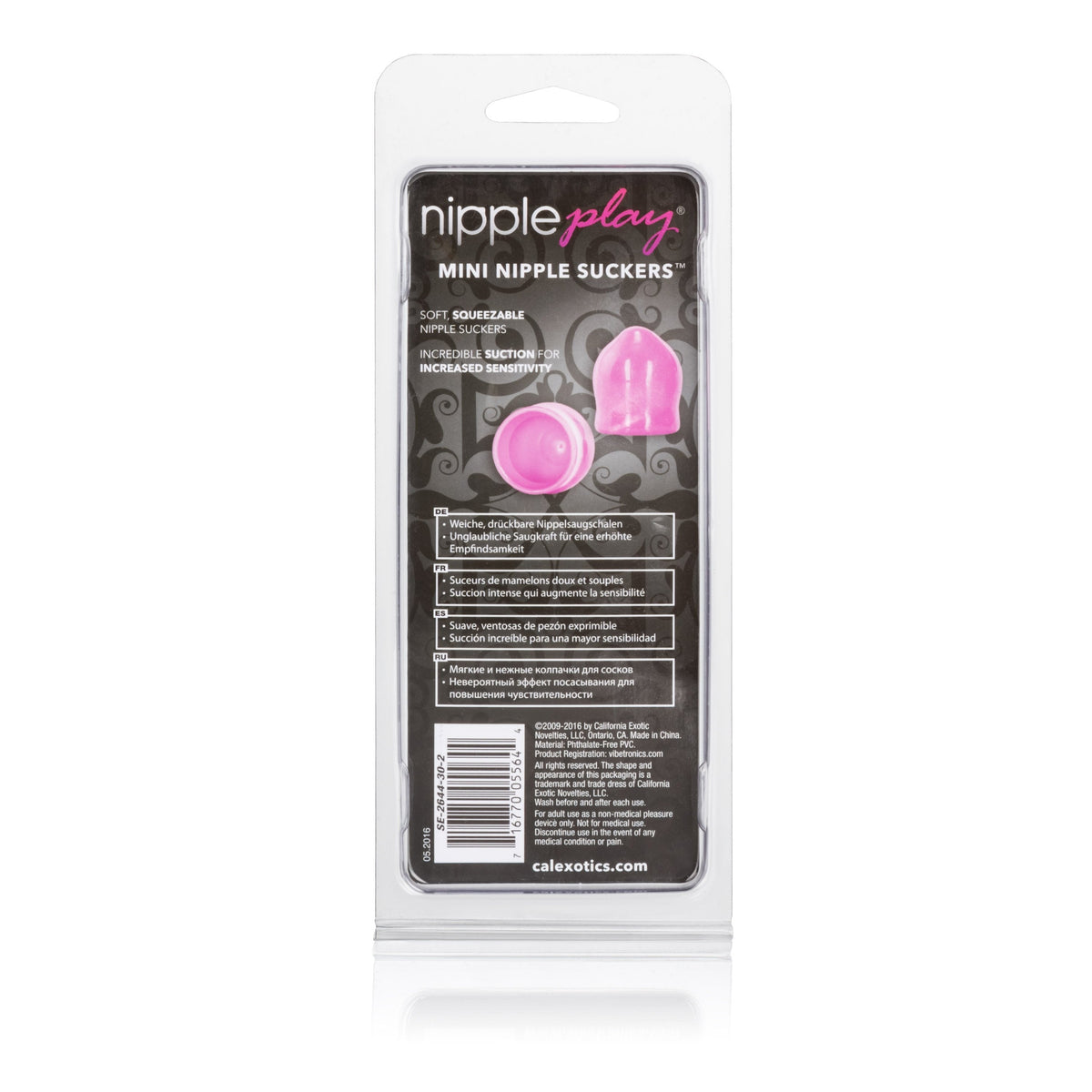 California Exotics - Nipple Play Mini Soft Nipple Suckers (Pink) -  Nipple Pumps (Non Vibration)  Durio.sg