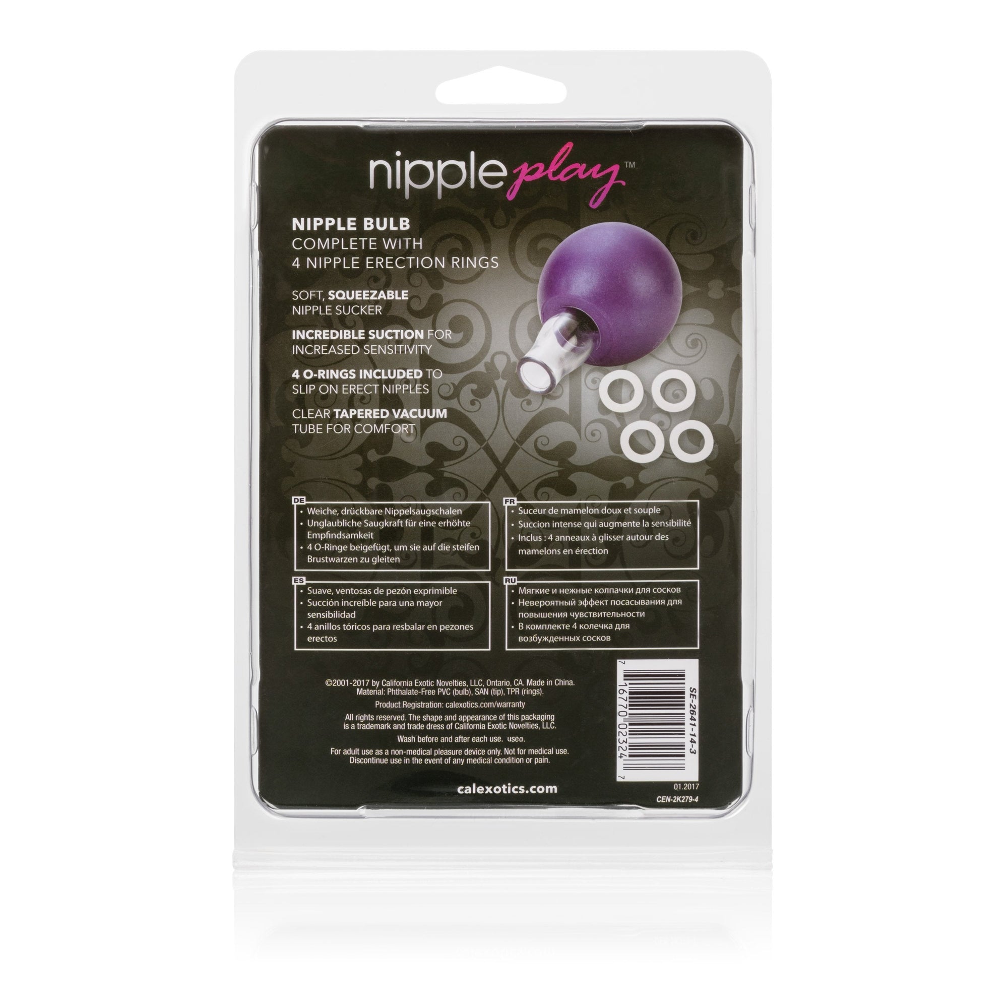 California Exotics - Nipple Play Nipple Bulb Pump (Purple) -  Nipple Pumps (Non Vibration)  Durio.sg