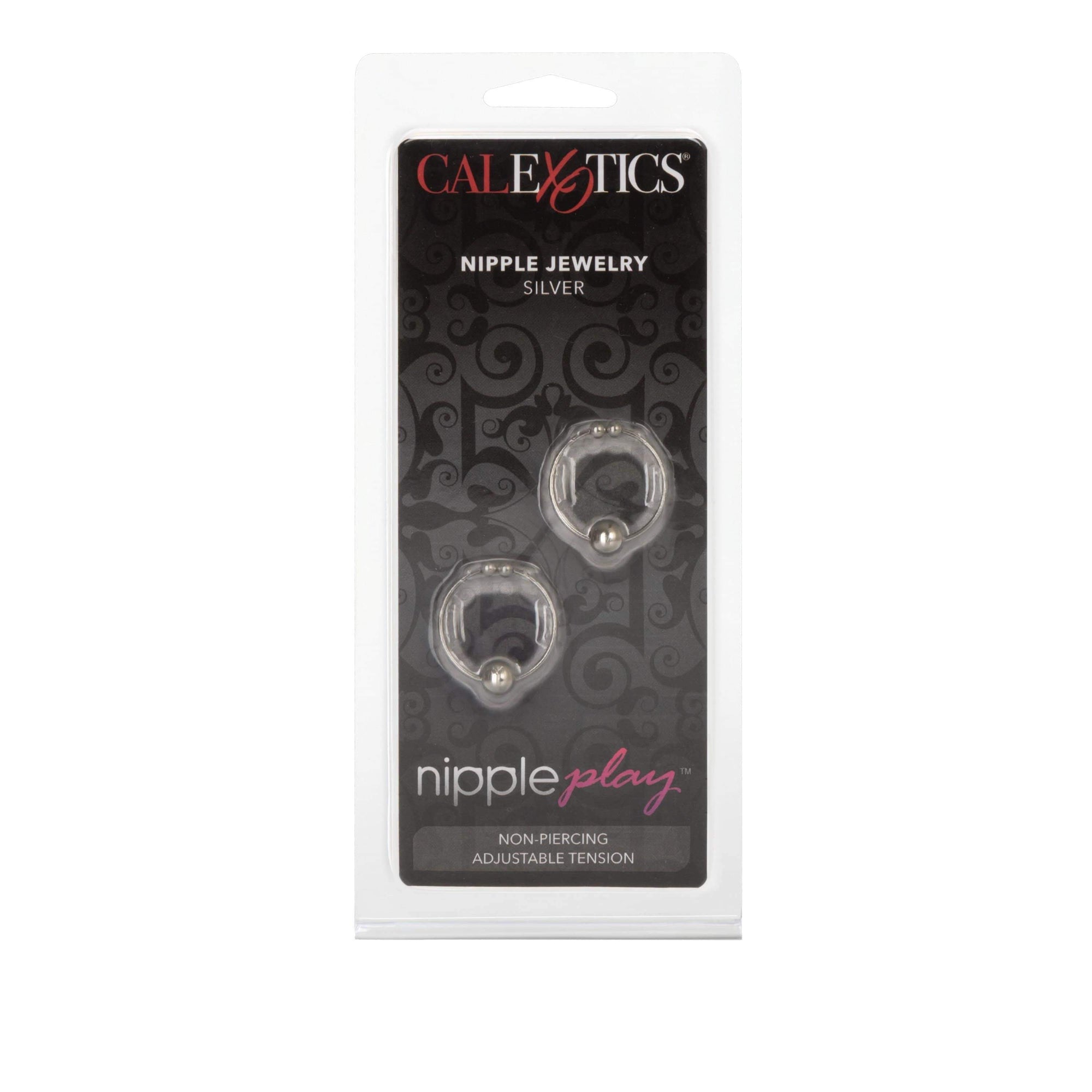 California Exotics - Nipple Play Nipple Jewelry Ring (Silver) -  Nipple Clamps (Non Vibration)  Durio.sg