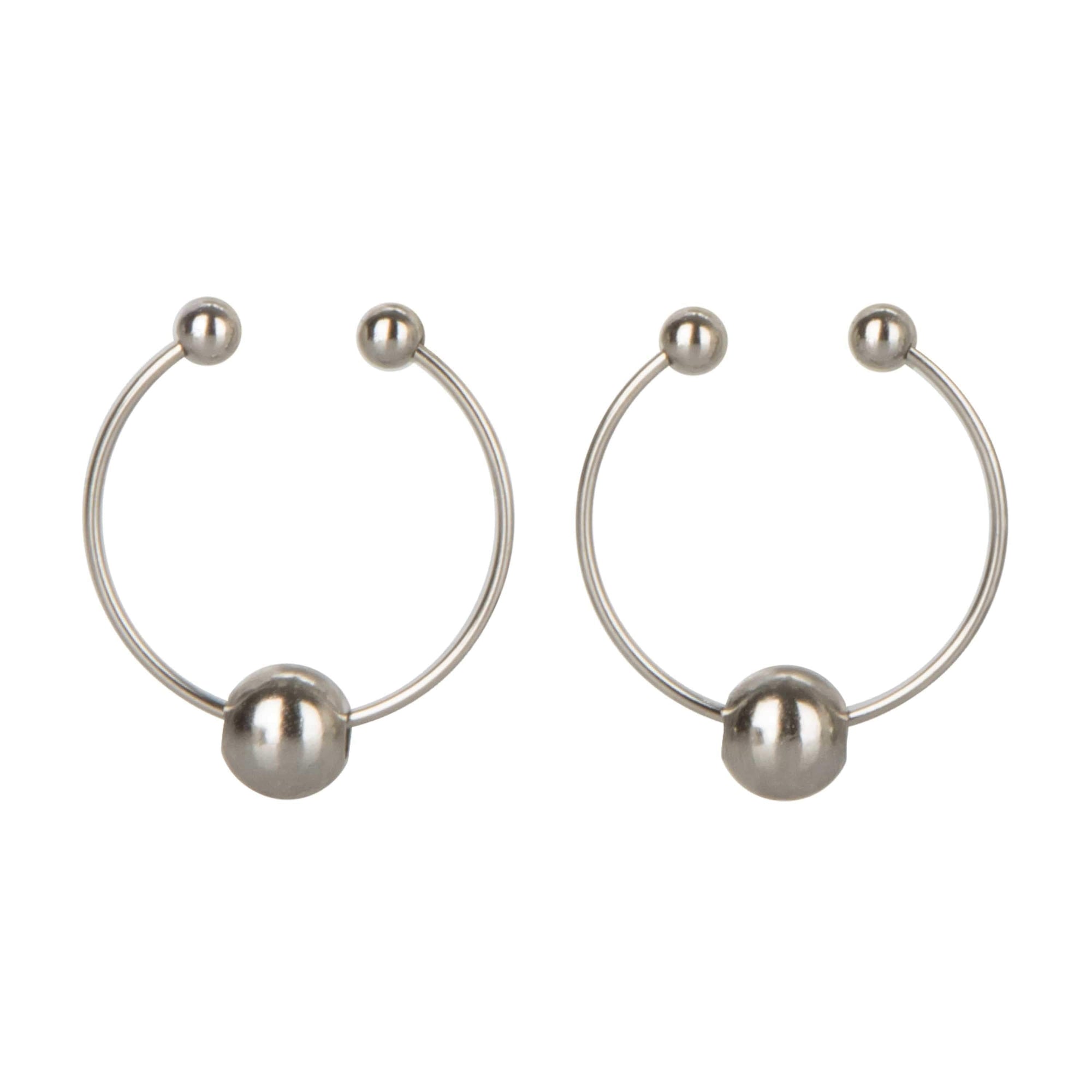 California Exotics - Nipple Play Nipple Jewelry Ring (Silver) -  Nipple Clamps (Non Vibration)  Durio.sg