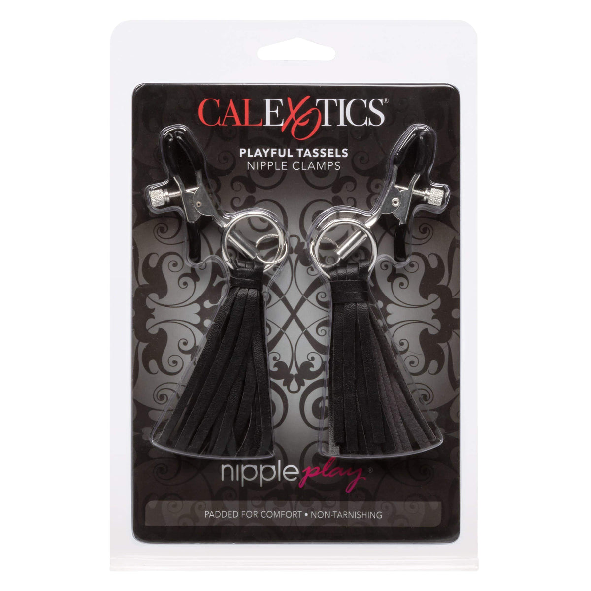 California Exotics - Nipple Play Playful Tassels Nipple Clamps (Black) -  Nipple Clamps (Non Vibration)  Durio.sg