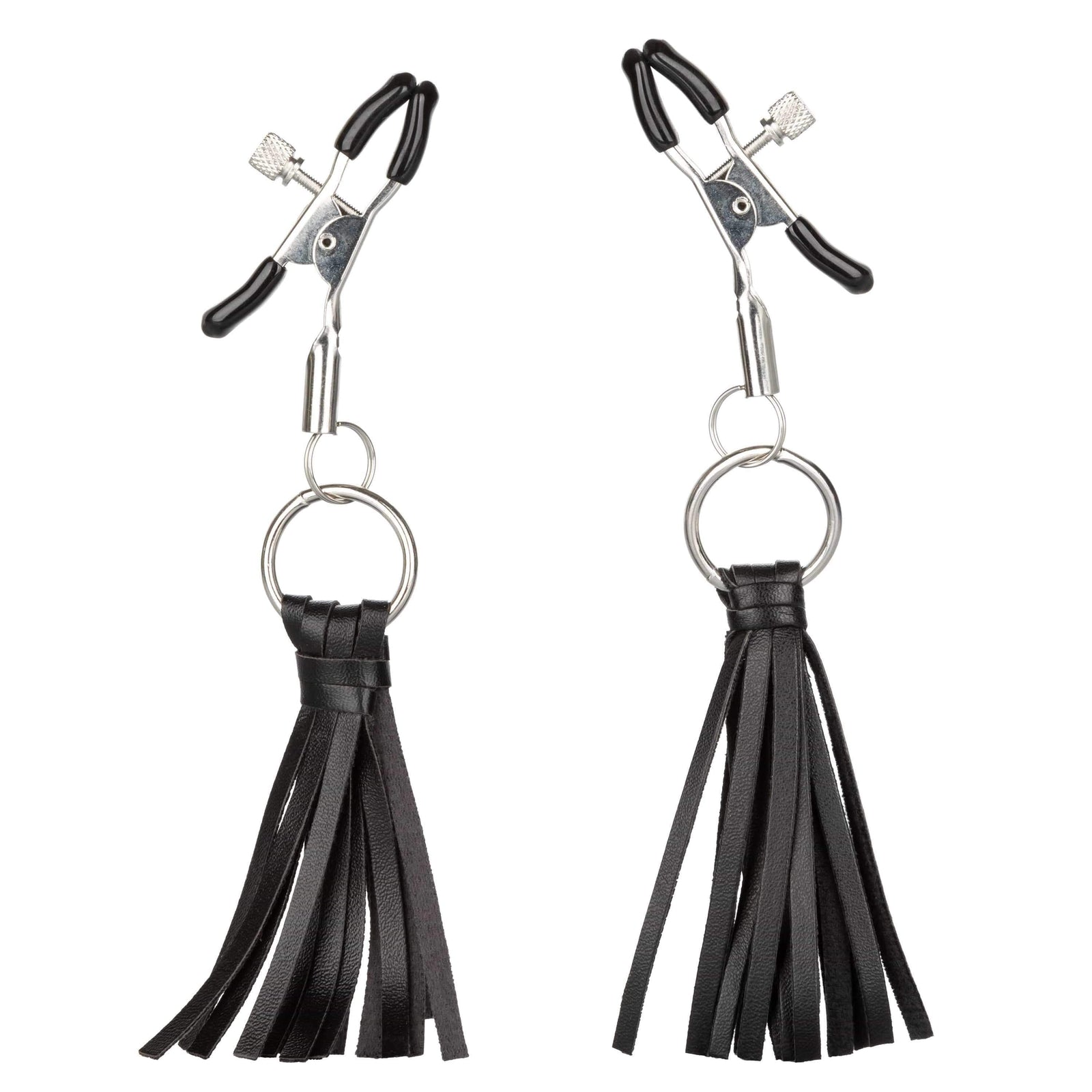 California Exotics - Nipple Play Playful Tassels Nipple Clamps (Black) -  Nipple Clamps (Non Vibration)  Durio.sg
