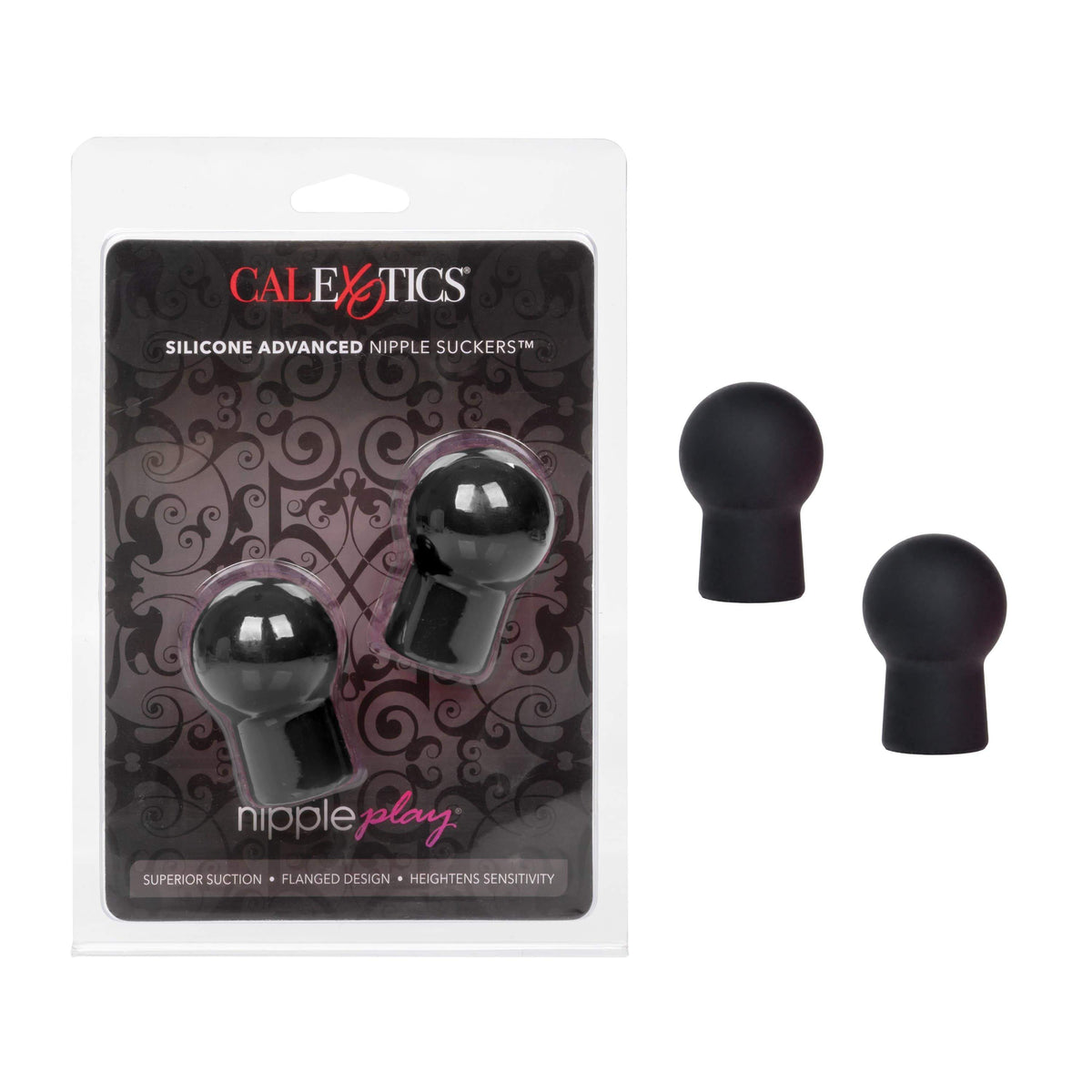 California Exotics - Nipple Play Silicone Advanced Nipple Suckers (Black) -  Nipple Pumps (Non Vibration)  Durio.sg