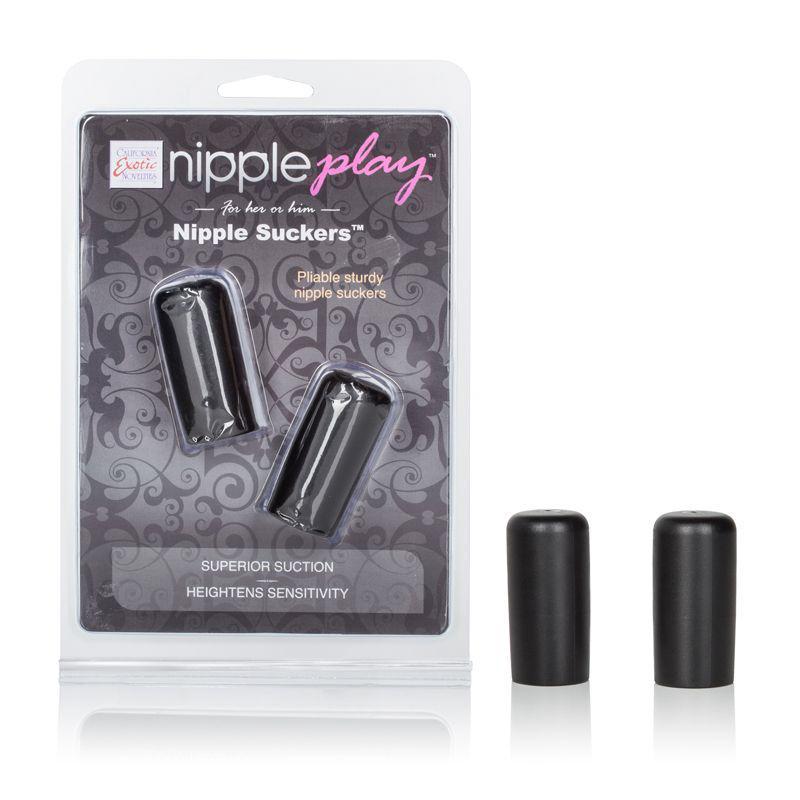 California Exotics - Nipple Play Silicone Nipple Suckers (Black) -  Nipple Pumps (Non Vibration)  Durio.sg