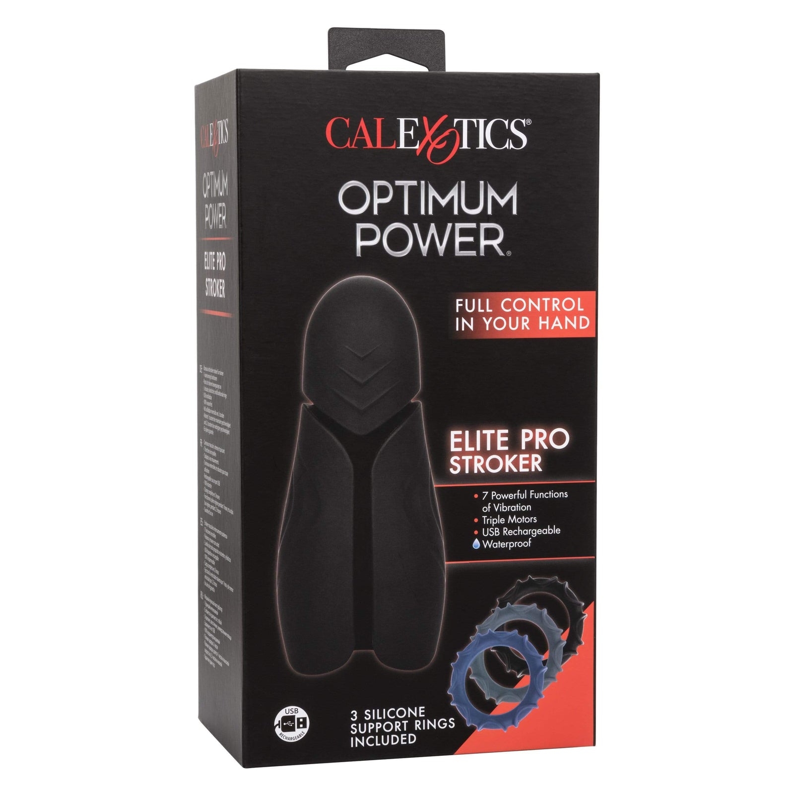 California Exotics - Optimum Power Elite Pro Stroker Masturbator (Black) -  Masturbator Soft Stroker (Vibration) Rechargeable  Durio.sg