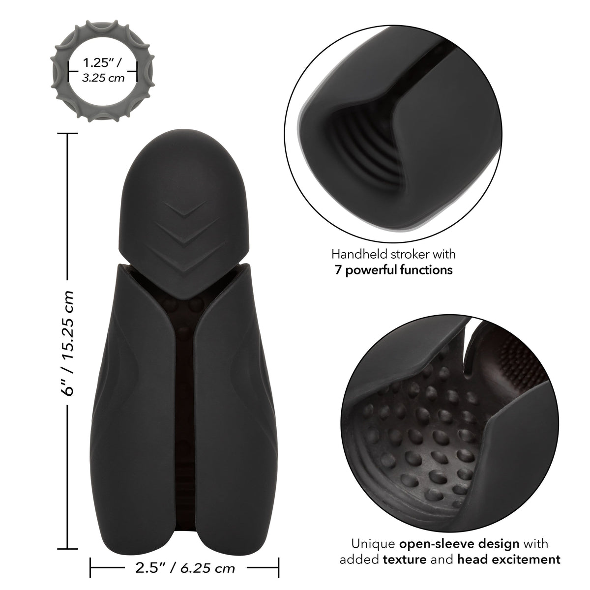 California Exotics - Optimum Power Elite Pro Stroker Masturbator (Black) -  Masturbator Soft Stroker (Vibration) Rechargeable  Durio.sg