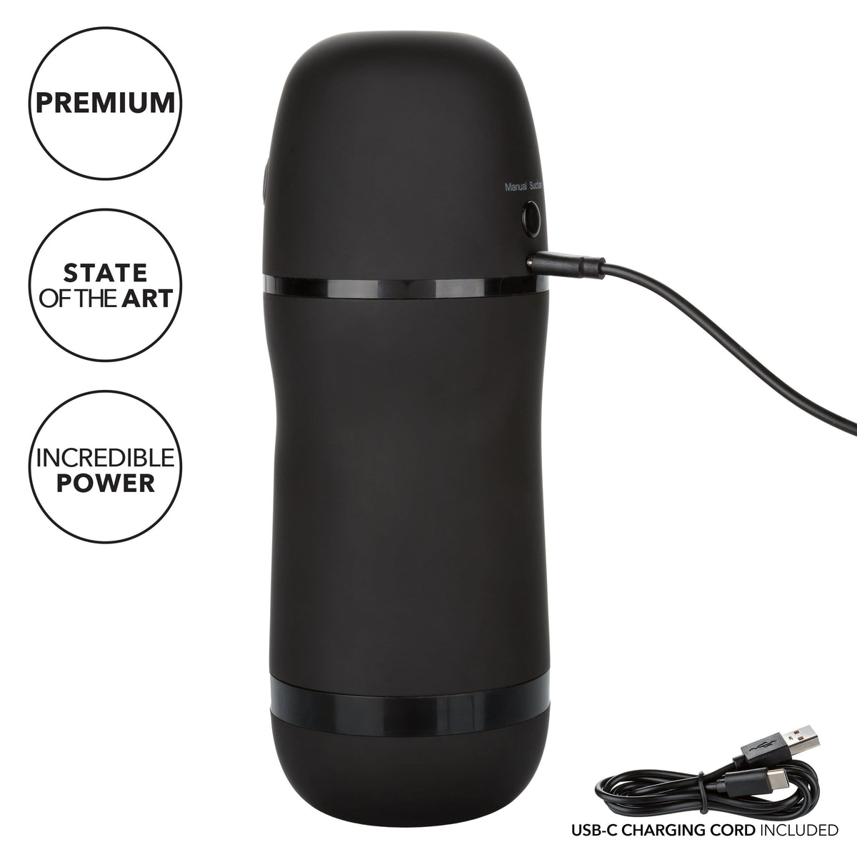 California Exotics - Optimum Power Pulsar Stroker (Black) -  Masturbator Soft Stroker (Vibration) Rechargeable  Durio.sg