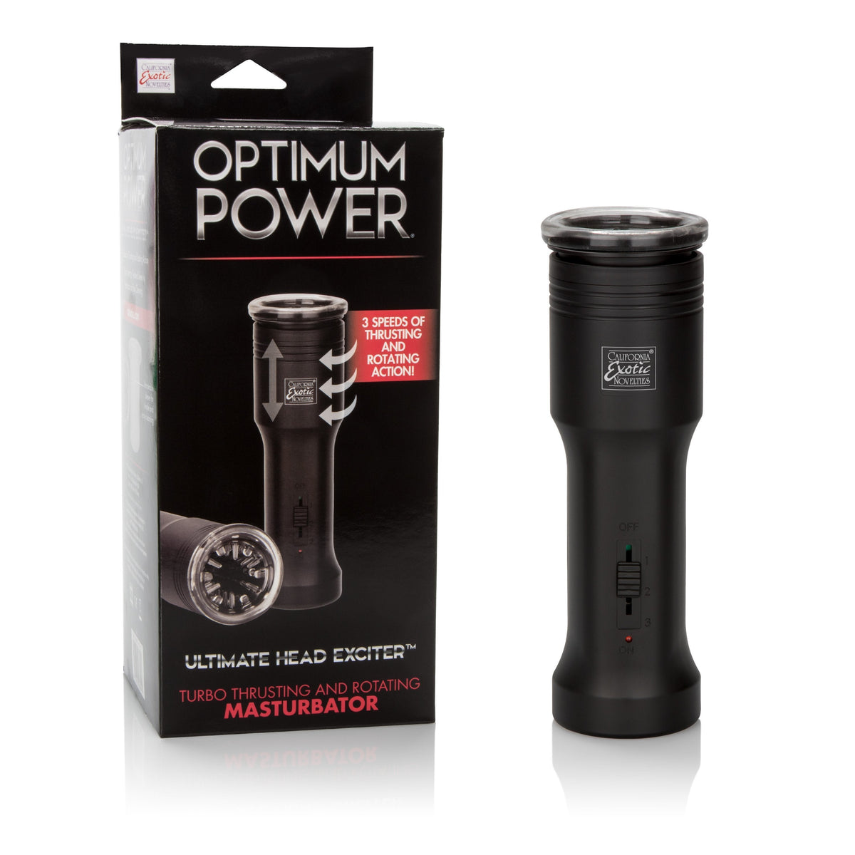 California Exotics - Optimum Power Ultimate Head Exciter Mastubator (Black) -  Masturbator (Hands Free) Non Rechargeable  Durio.sg
