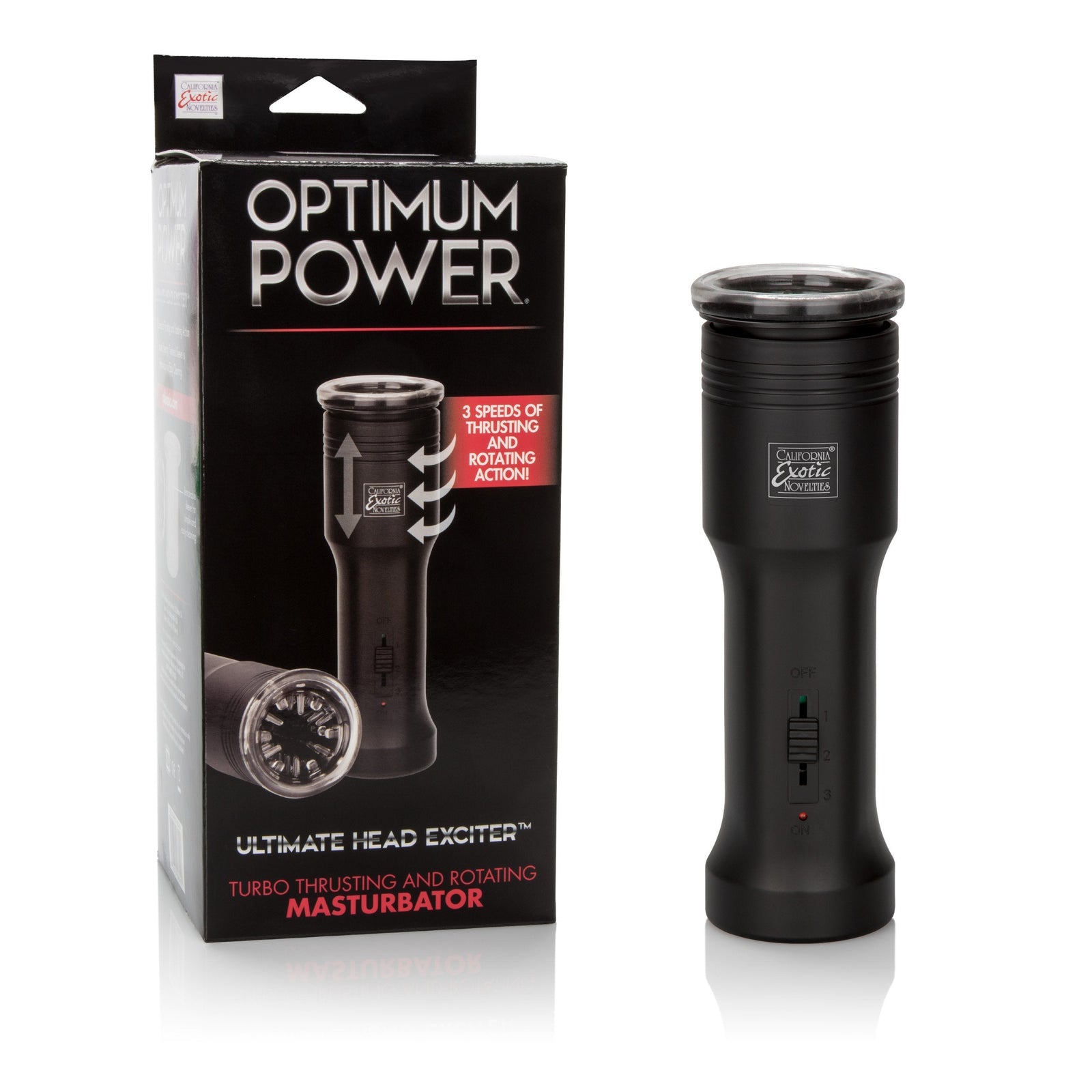 California Exotics - Optimum Power Ultimate Head Exciter Mastubator (Black) -  Masturbator (Hands Free) Non Rechargeable  Durio.sg