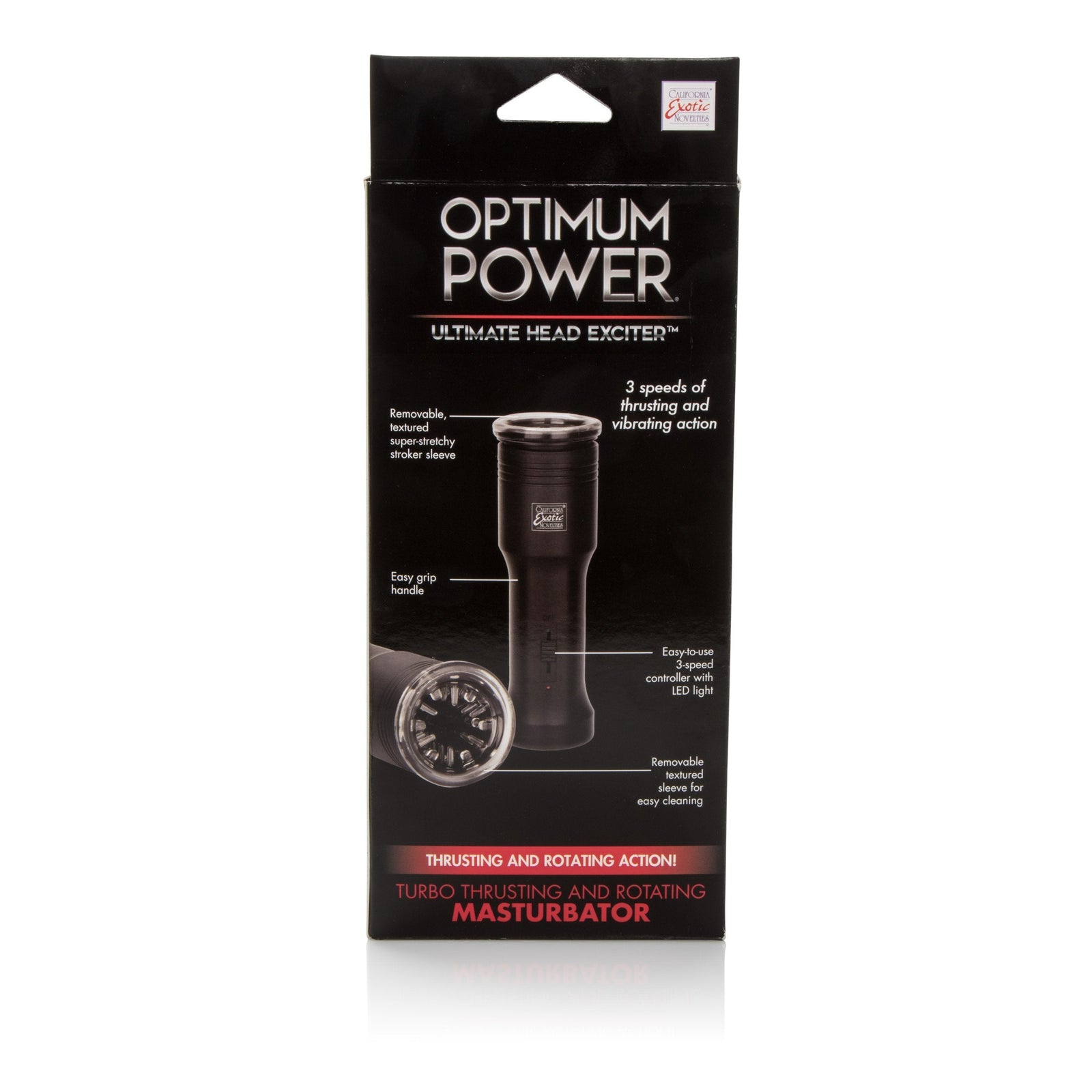 California Exotics - Optimum Power Ultimate Head Exciter Mastubator (Black) -  Masturbator (Hands Free) Non Rechargeable  Durio.sg