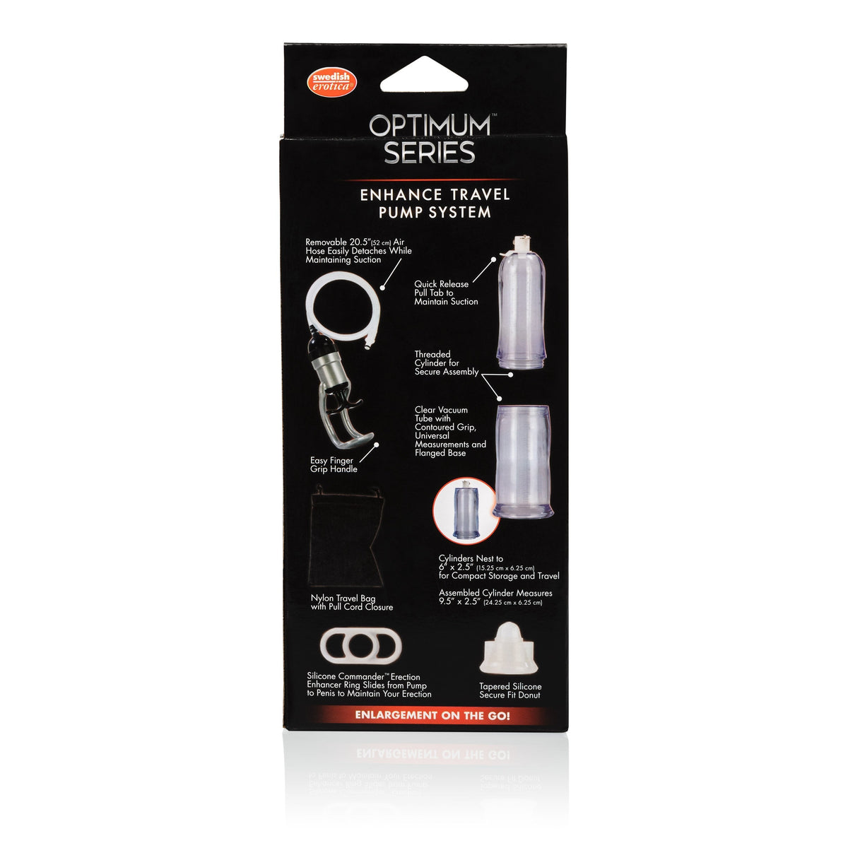 California Exotics - Optimum Series Enhance Travel Pump System (Clear) -  Penis Pump (Non Vibration)  Durio.sg
