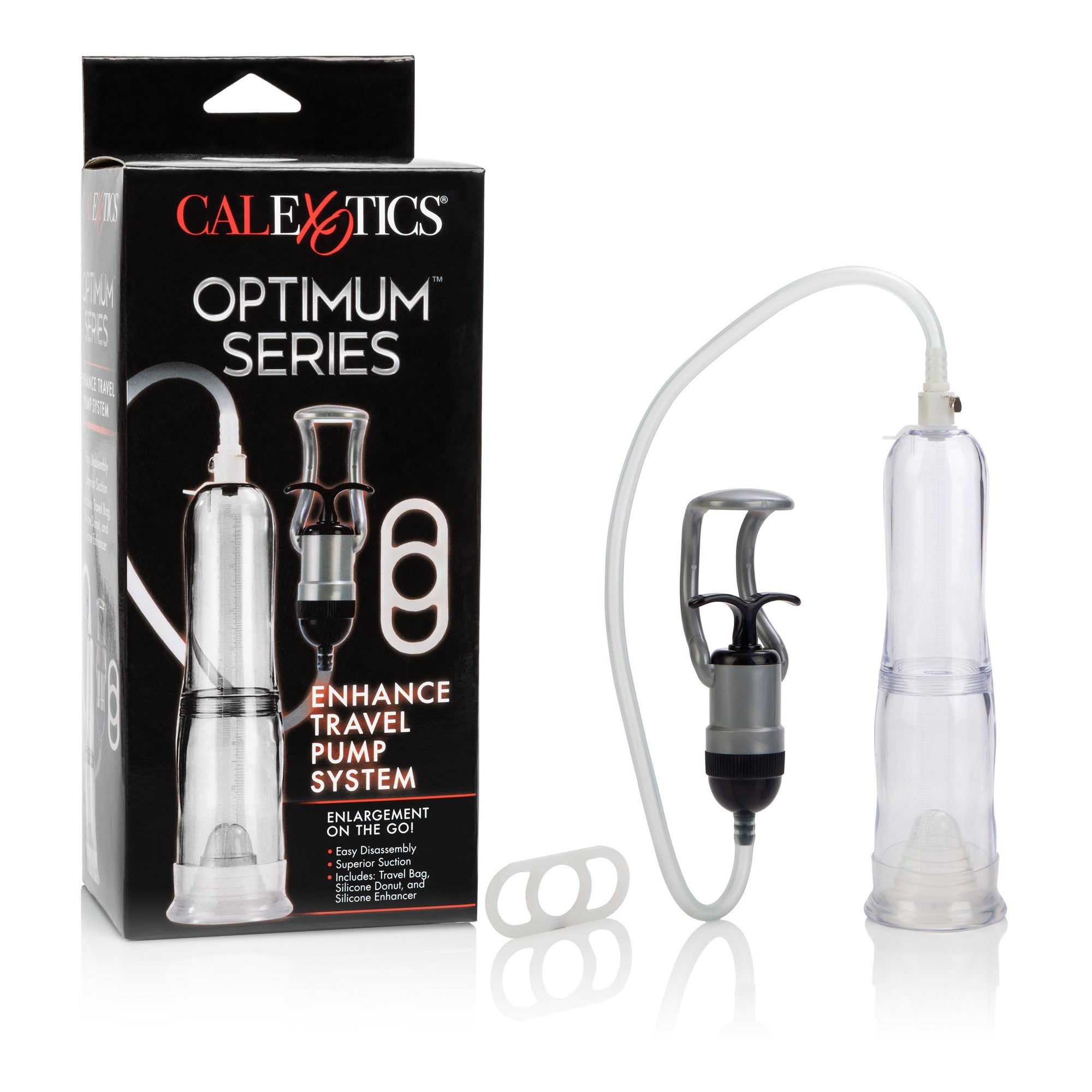 California Exotics - Optimum Series Enhance Travel Pump System (Clear) -  Penis Pump (Non Vibration)  Durio.sg