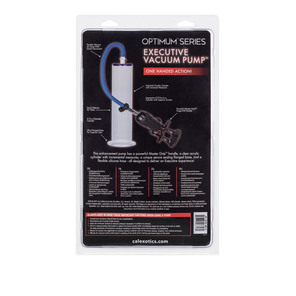 California Exotics - Optimum Series Executive Vacuum Penis Pump (Clear) -  Penis Pump (Non Vibration)  Durio.sg