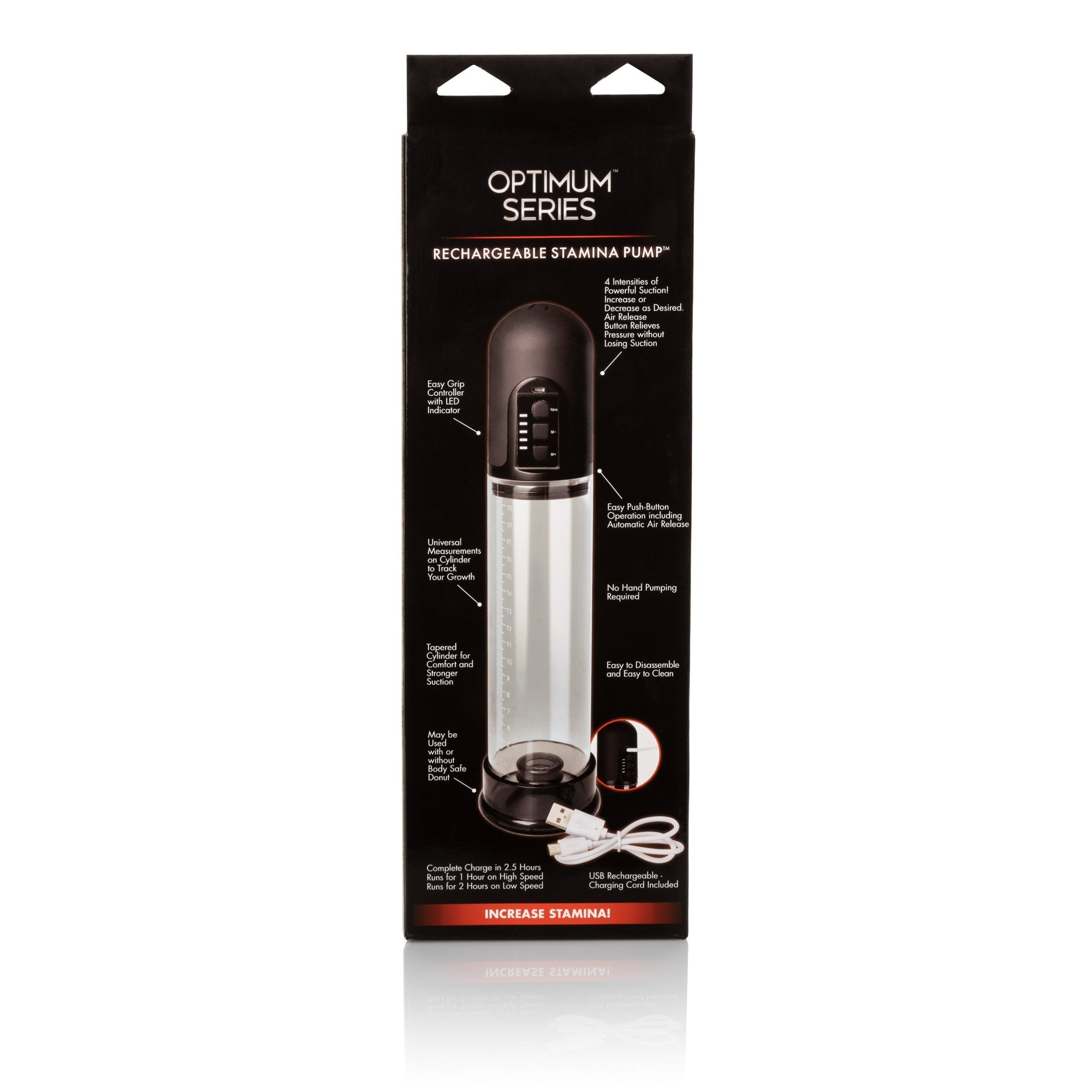 California Exotics - Optimum Series Rechargeable Stamina Penis Pump (Clear) -  Penis Pump (Vibration) Rechargeable  Durio.sg