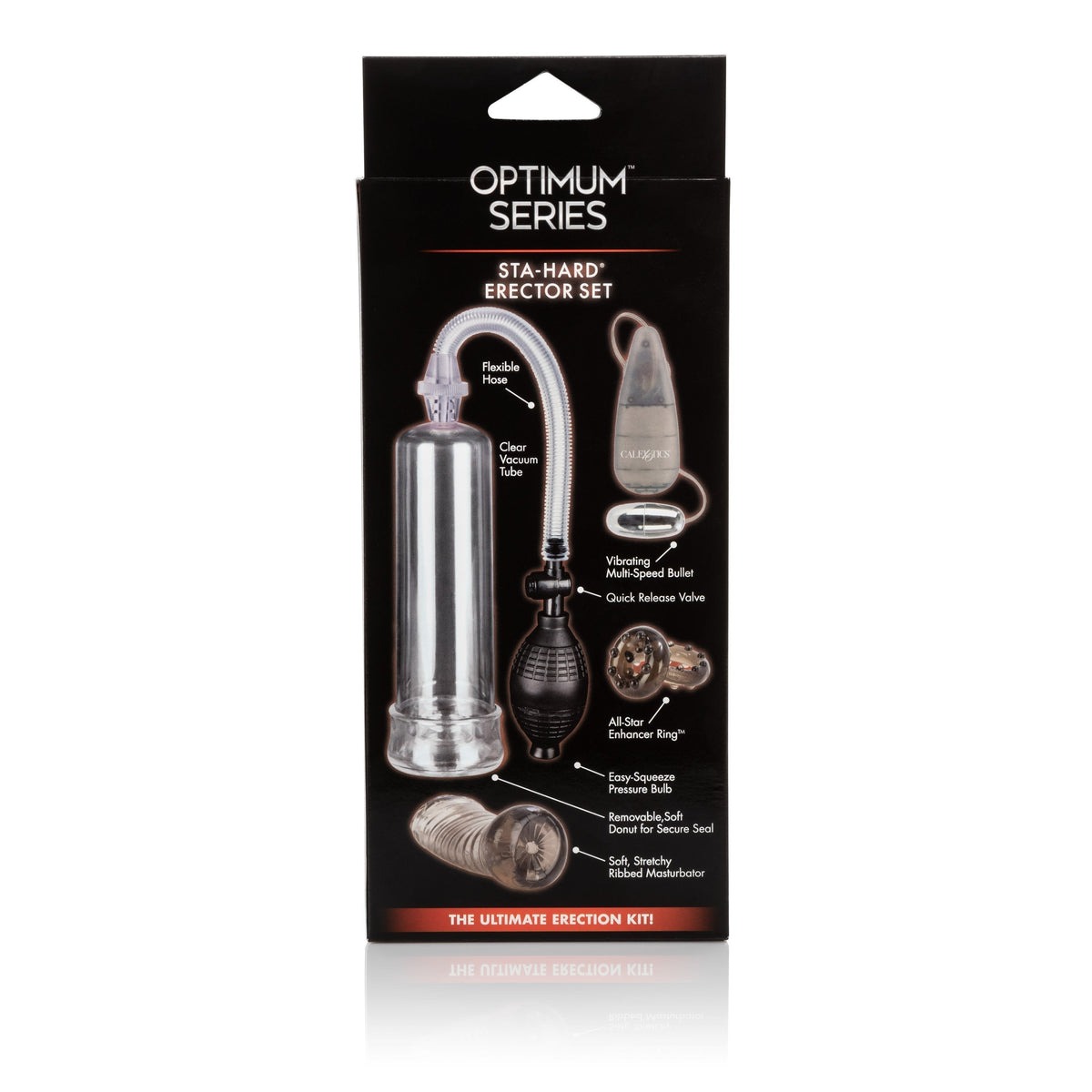 California Exotics - Optimum Series Sta-Hard Erector Set (Clear) -  Penis Pump (Vibration) Non Rechargeable  Durio.sg