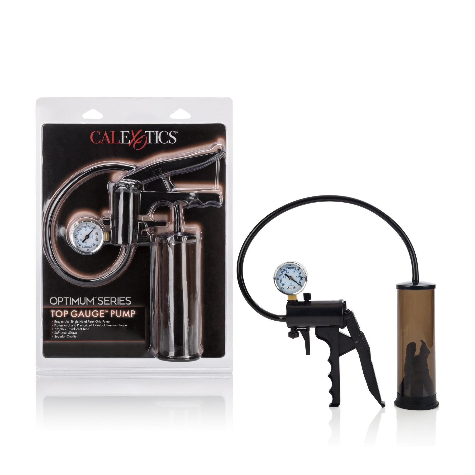 California Exotics - Optimum Series Top Gauge Professional Pressurized Penis Pump (Black) -  Penis Pump (Non Vibration)  Durio.sg