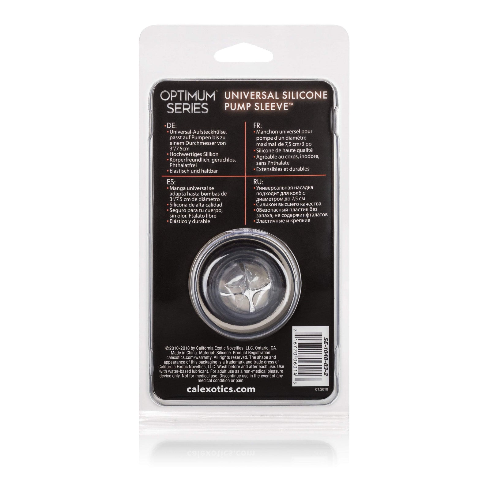 California Exotics - Optimum Series Universal Silicone Pump Sleeve (Smoke) -  Accessories  Durio.sg