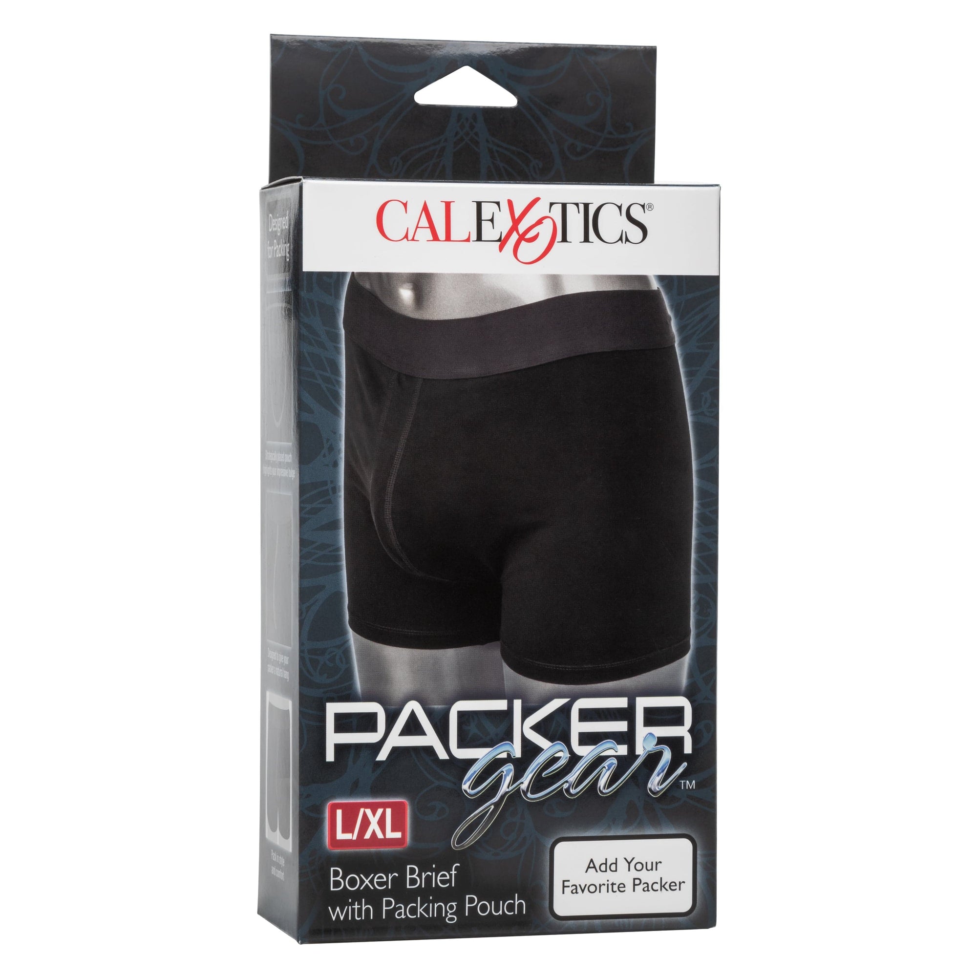 California Exotics - Packer Gear Boxer Brief Strap On Harness with Packing Pouch L/XL (Black) -  Strap On w/o Dildo  Durio.sg