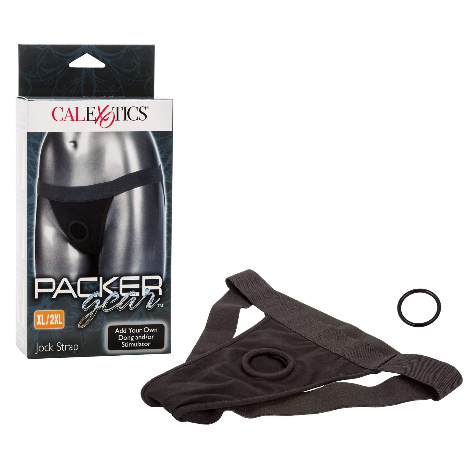 California Exotics - Packer Gear Jock Strap On XL/2XL (Black) -  Strap On w/o Dildo  Durio.sg