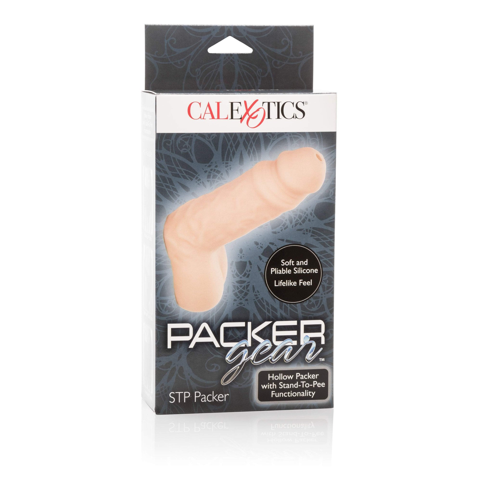 California Exotics - Packer Gear STP Hollow Packer (Beige) -  Strap On with Hollow Dildo for Male (Non Vibration)  Durio.sg