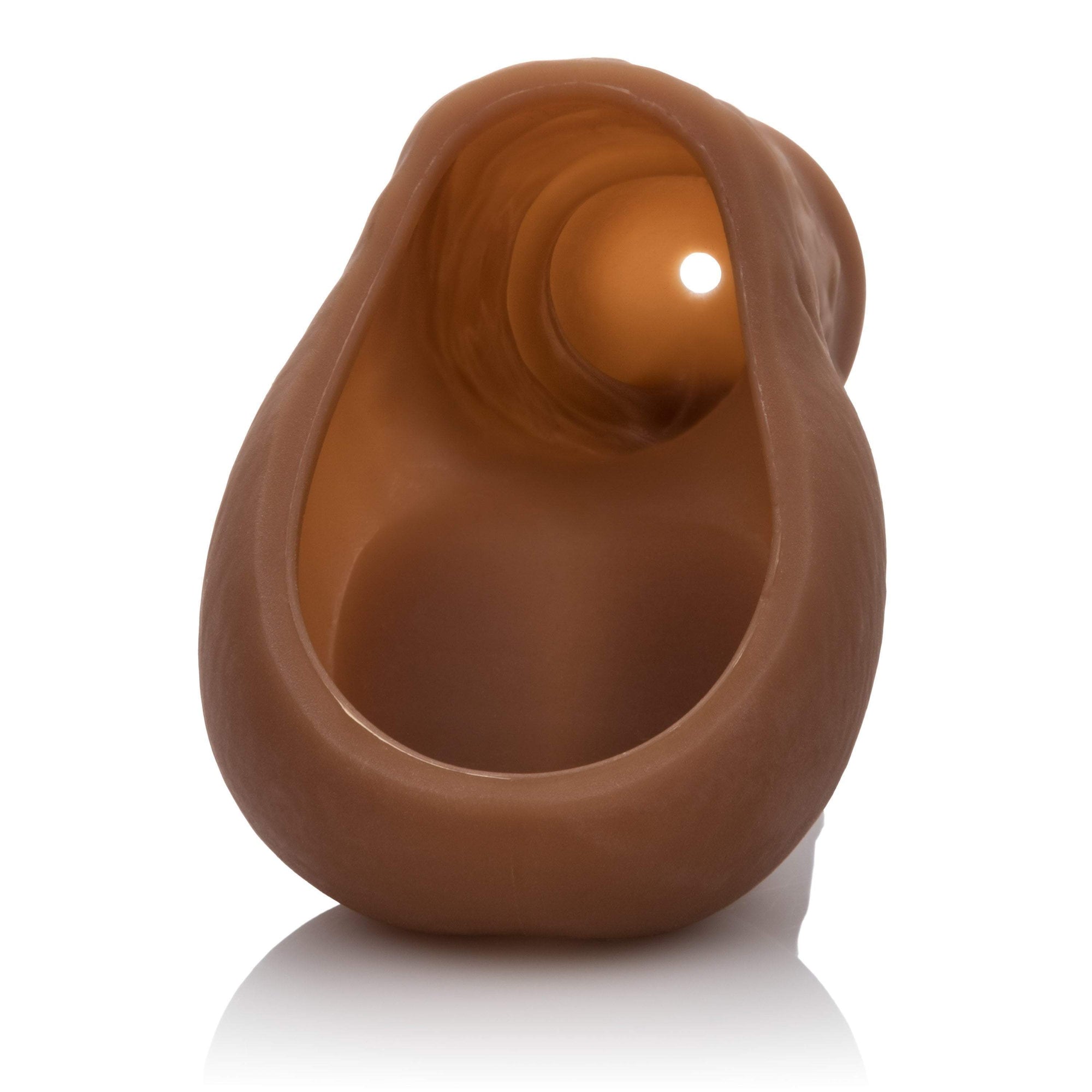 California Exotics - Packer Gear STP Hollow Packer (Brown) -  Strap On with Hollow Dildo for Male (Non Vibration)  Durio.sg