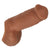 California Exotics - Packer Gear Ultra Soft Silicone STP Hollow Dildo 5" (Brown) -  Cock Sleeves (Non Vibration)  Durio.sg