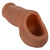 California Exotics - Packer Gear Ultra Soft Silicone STP Hollow Dildo 5" (Brown) -  Cock Sleeves (Non Vibration)  Durio.sg