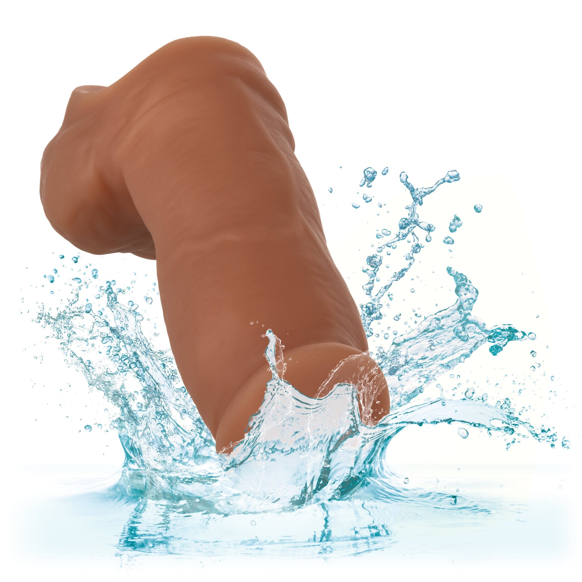 California Exotics - Packer Gear Ultra Soft Silicone STP Hollow Dildo 5" (Brown) -  Cock Sleeves (Non Vibration)  Durio.sg