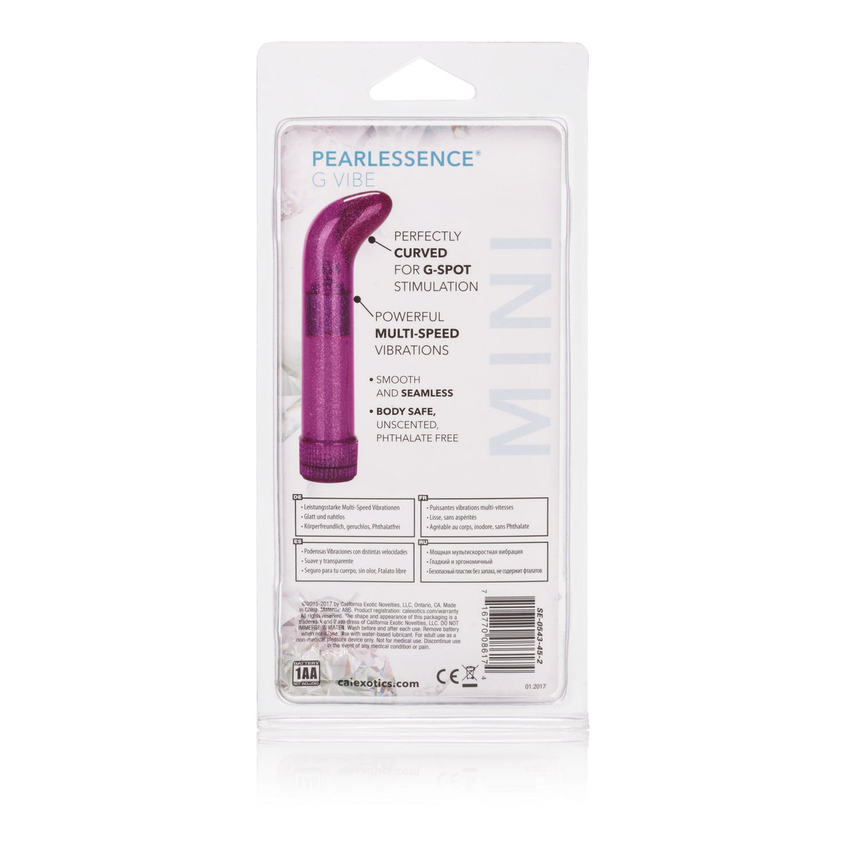 California Exotics - Pearlessence G Vibe Mini Vibrator (Purple) -  G Spot Dildo (Vibration) Non Rechargeable  Durio.sg