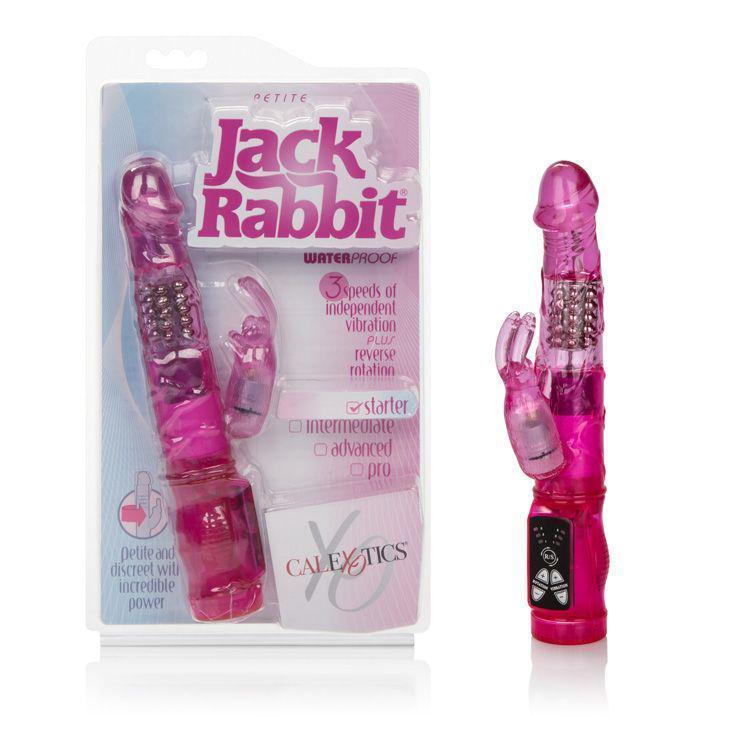 California Exotics - Petite Jack Rabbit Vibrator (Pink) -  Rabbit Dildo (Vibration) Non Rechargeable  Durio.sg