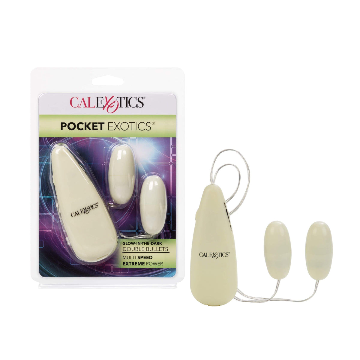 California Exotics - Pocket Exotics Glow In The Dark Double Bullets Vibrator (Green) -  Wired Remote Control Egg (Vibration) Non Rechargeable  Durio.sg