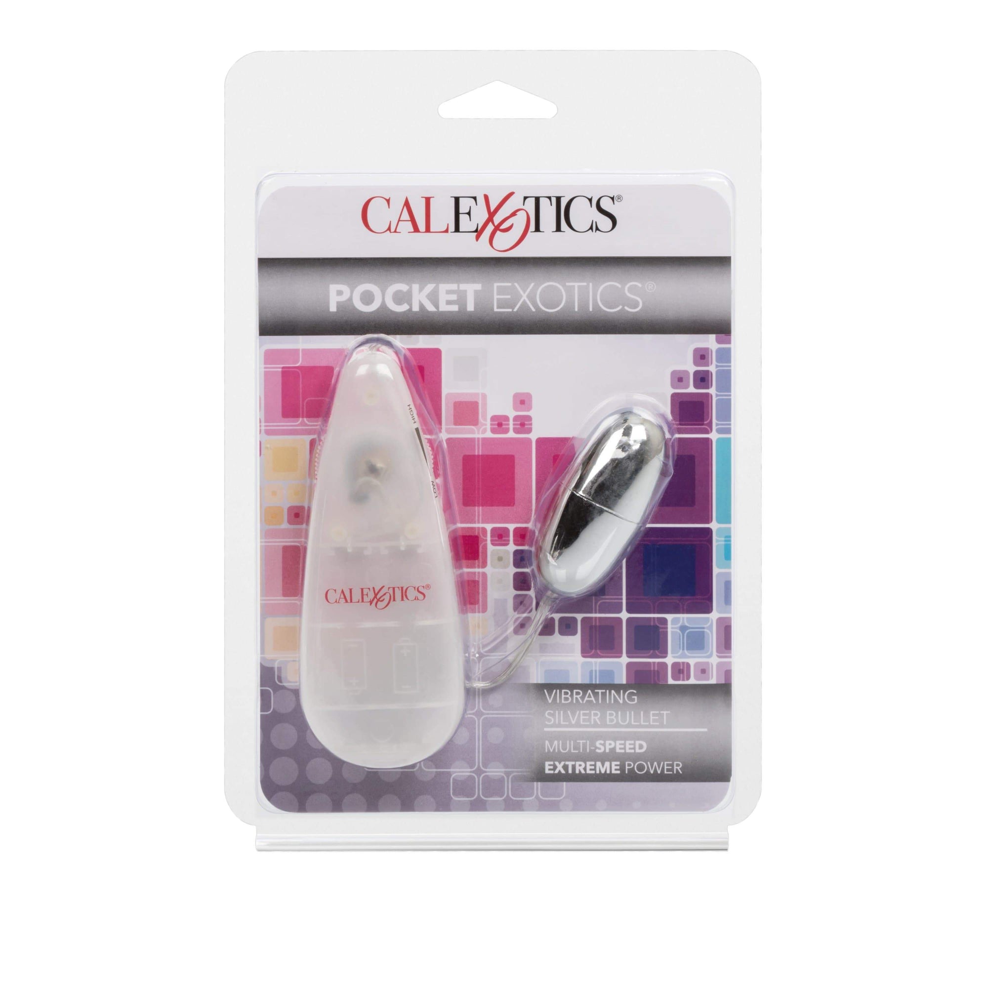 California Exotics - Pocket Exotics Vibrating Silver Bullet with Remote (SIlver) -  Wired Remote Control Egg (Vibration) Non Rechargeable  Durio.sg