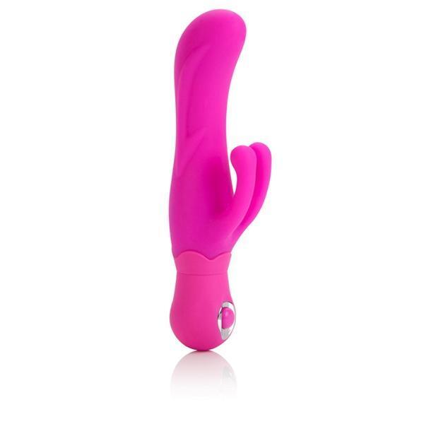 California Exotics - Posh Silicone Double Dancer Rabbit Vibrator (Pink) -  Rabbit Dildo (Vibration) Non Rechargeable  Durio.sg