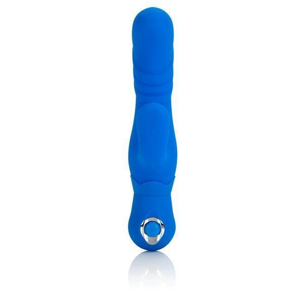 California Exotics - Posh Silicone Thumper G Rabbit Vibrator (Blue) -  Rabbit Dildo (Vibration) Non Rechargeable  Durio.sg