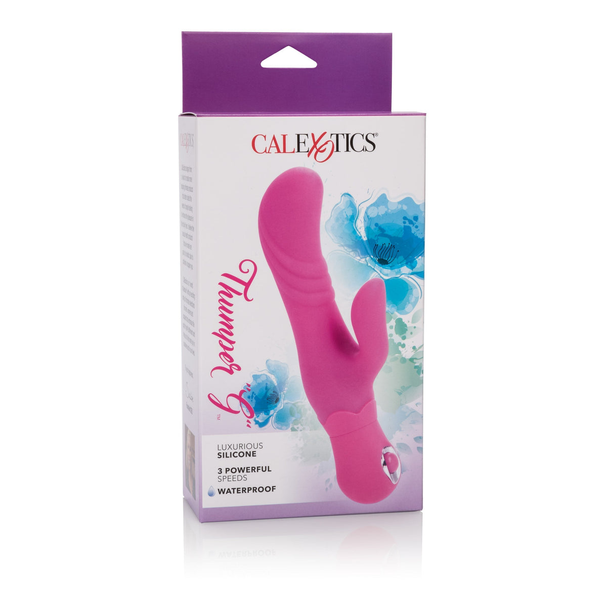 California Exotics - Posh Silicone Thumper G Rabbit Vibrator (Pink) -  Rabbit Dildo (Vibration) Non Rechargeable  Durio.sg