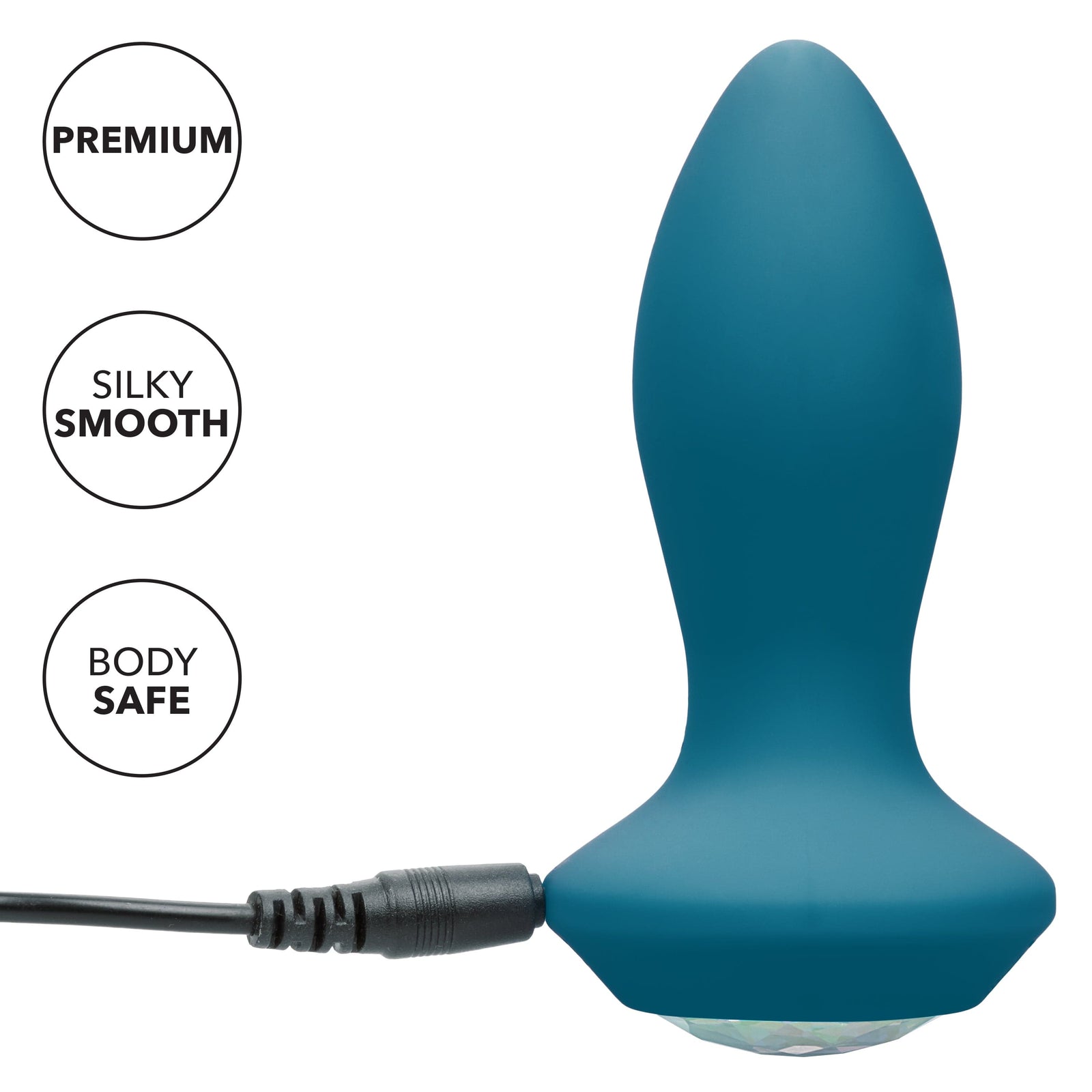 California Exotics - Power Gem Vibrating Petite Crystal Probe Anal Plug (Blue) -  Anal Plug (Vibration) Rechargeable  Durio.sg
