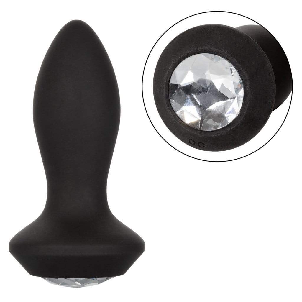 California Exotics - Power Gem Vibrating Petite Crystal Prostate Massager (Black) -  Prostate Massager (Vibration) Rechargeable  Durio.sg