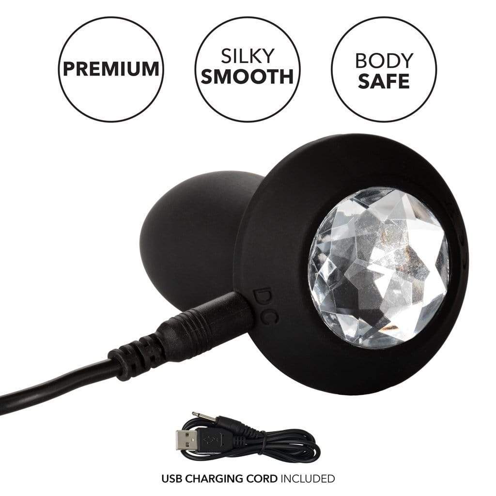 California Exotics - Power Gem Vibrating Petite Crystal Prostate Massager (Black) -  Prostate Massager (Vibration) Rechargeable  Durio.sg