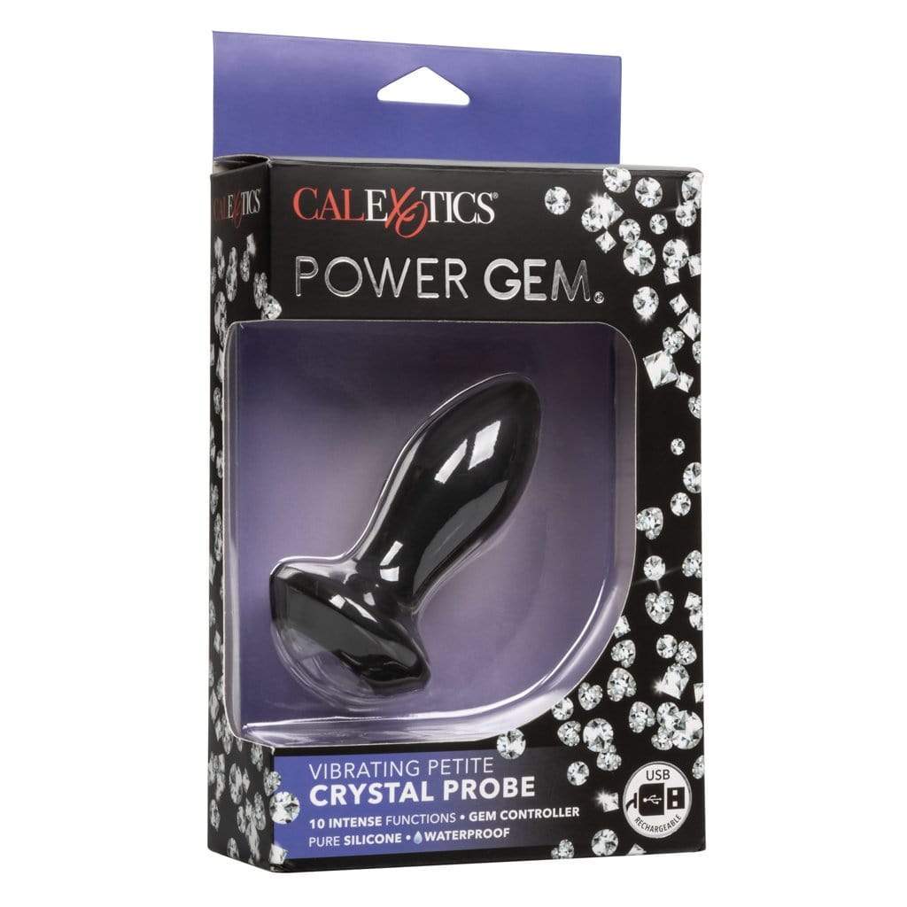 California Exotics - Power Gem Vibrating Petite Crystal Prostate Massager (Black) -  Prostate Massager (Vibration) Rechargeable  Durio.sg