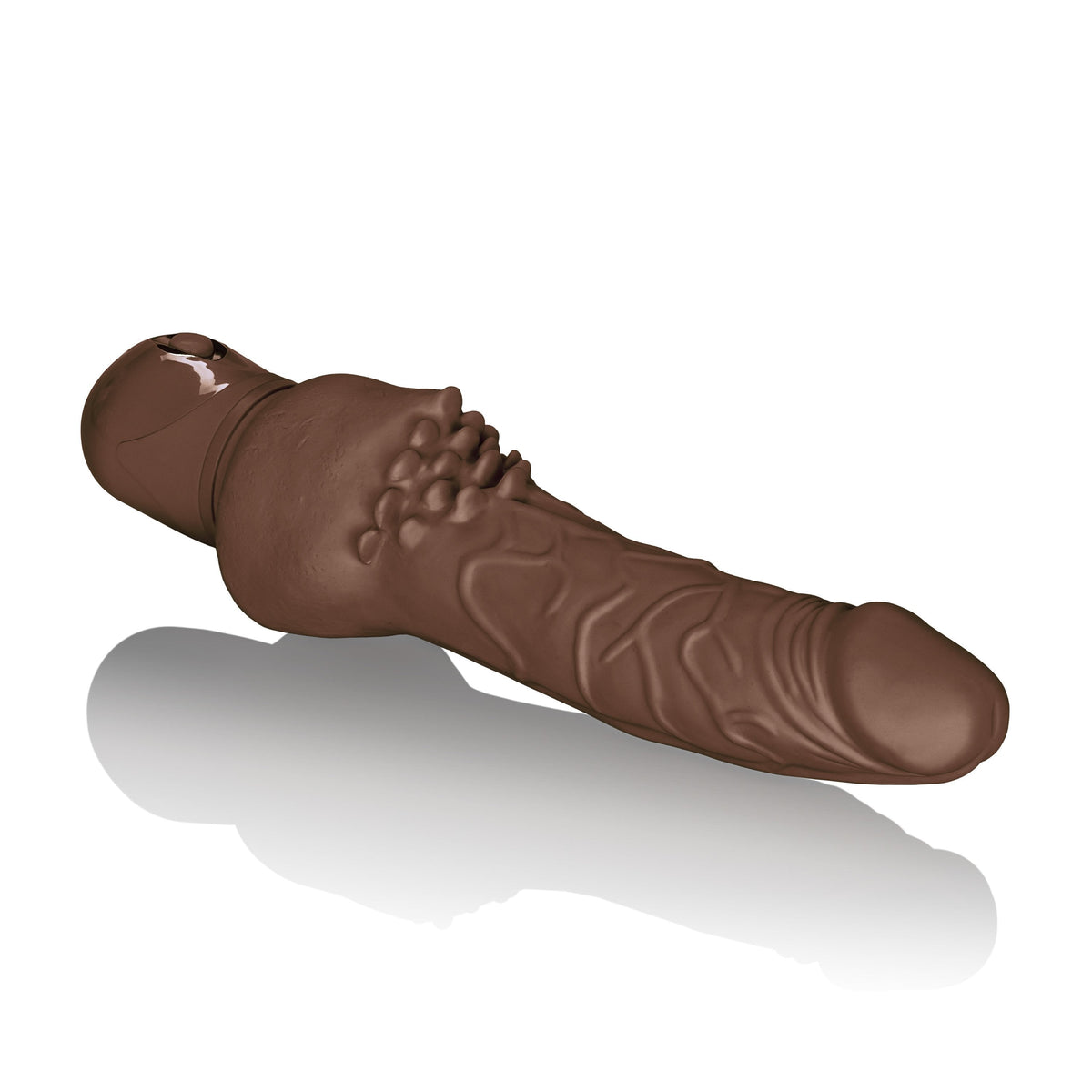 California Exotics - Power Stud Cliterrific Vibrator (Brown) -  Realistic Dildo w/o suction cup (Vibration) Non Rechargeable  Durio.sg