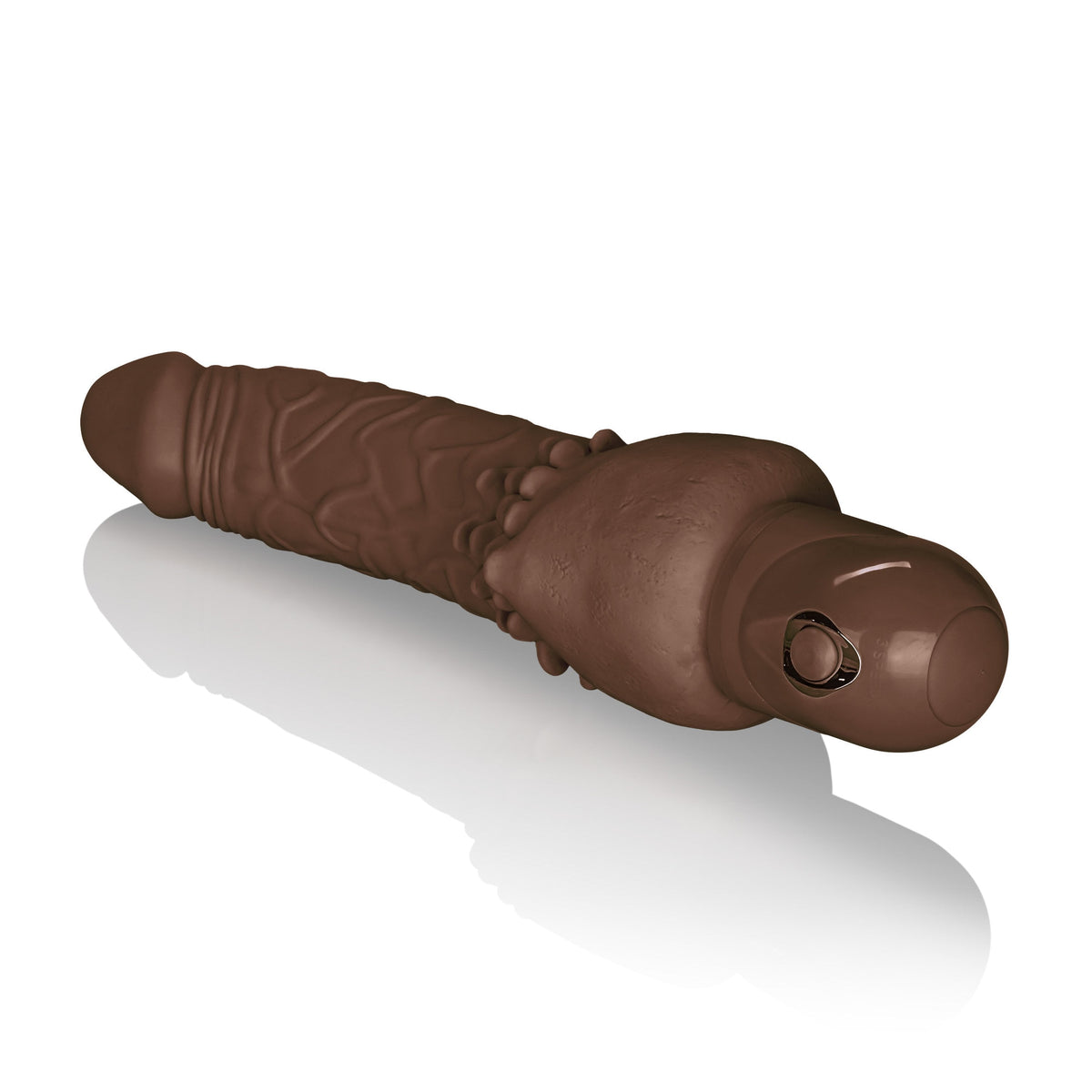 California Exotics - Power Stud Cliterrific Vibrator (Brown) -  Realistic Dildo w/o suction cup (Vibration) Non Rechargeable  Durio.sg