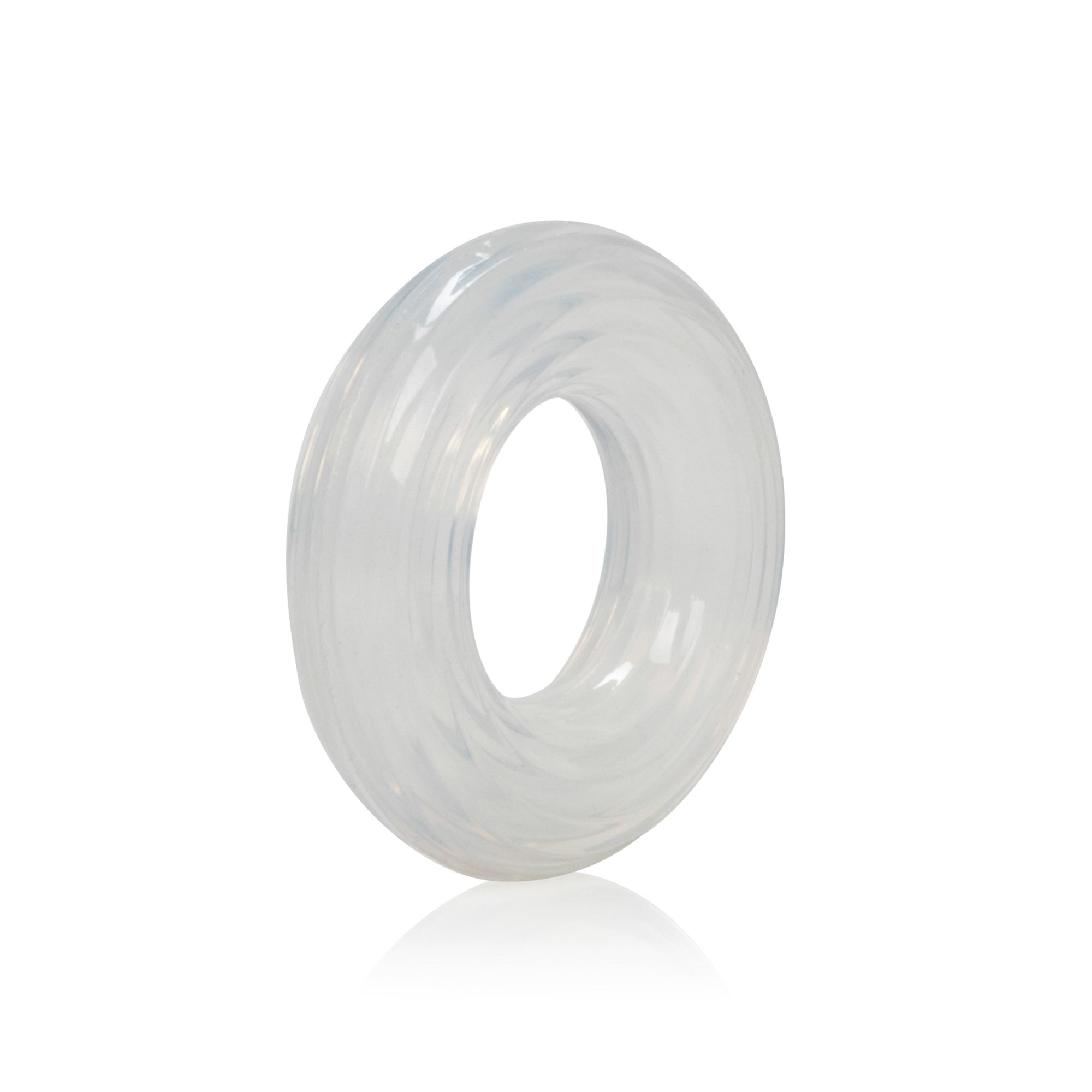 California Exotics - Premium Silicone Cock Ring Large (Clear) -  Silicone Cock Ring (Non Vibration)  Durio.sg