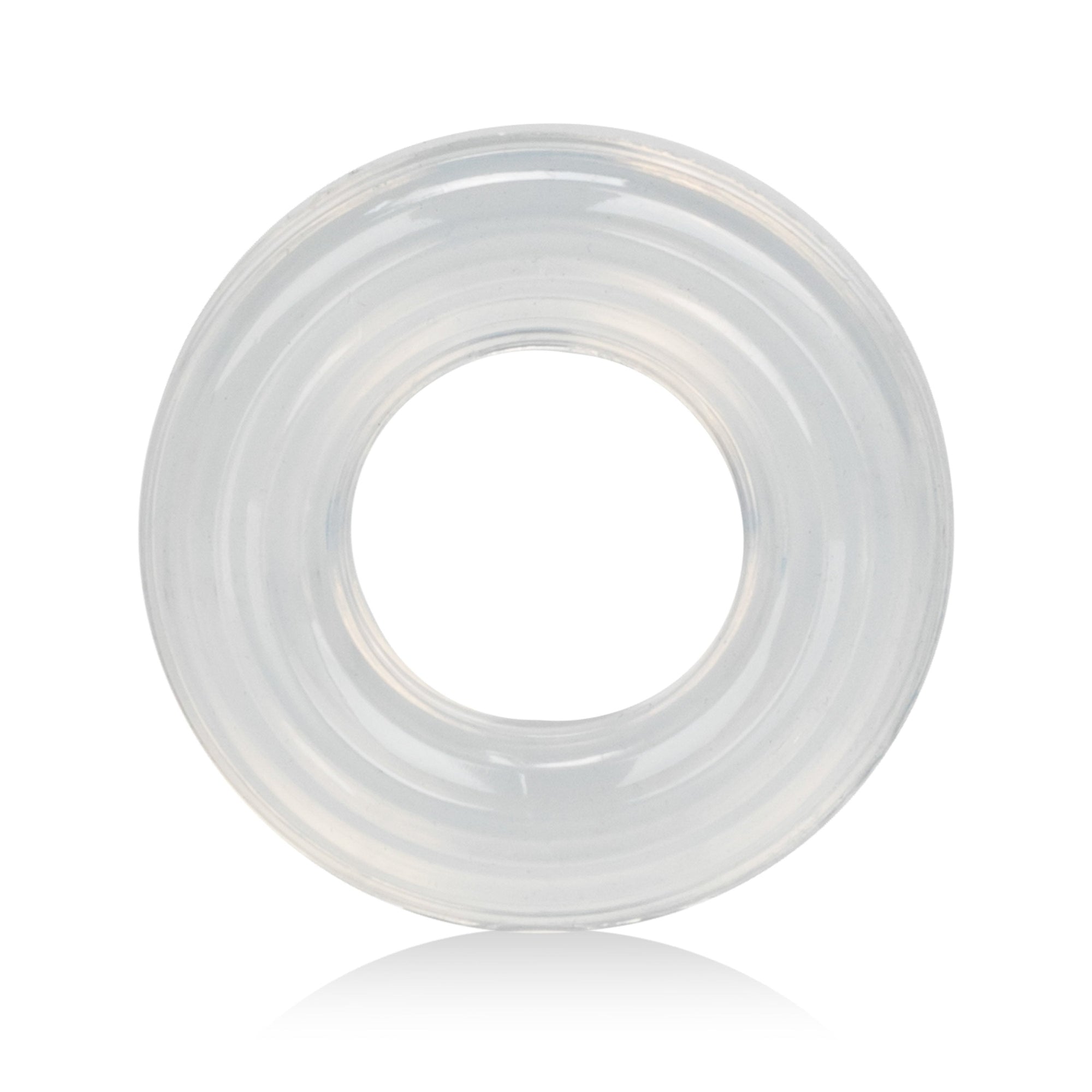 California Exotics - Premium Silicone Cock Ring Large (Clear) -  Silicone Cock Ring (Non Vibration)  Durio.sg