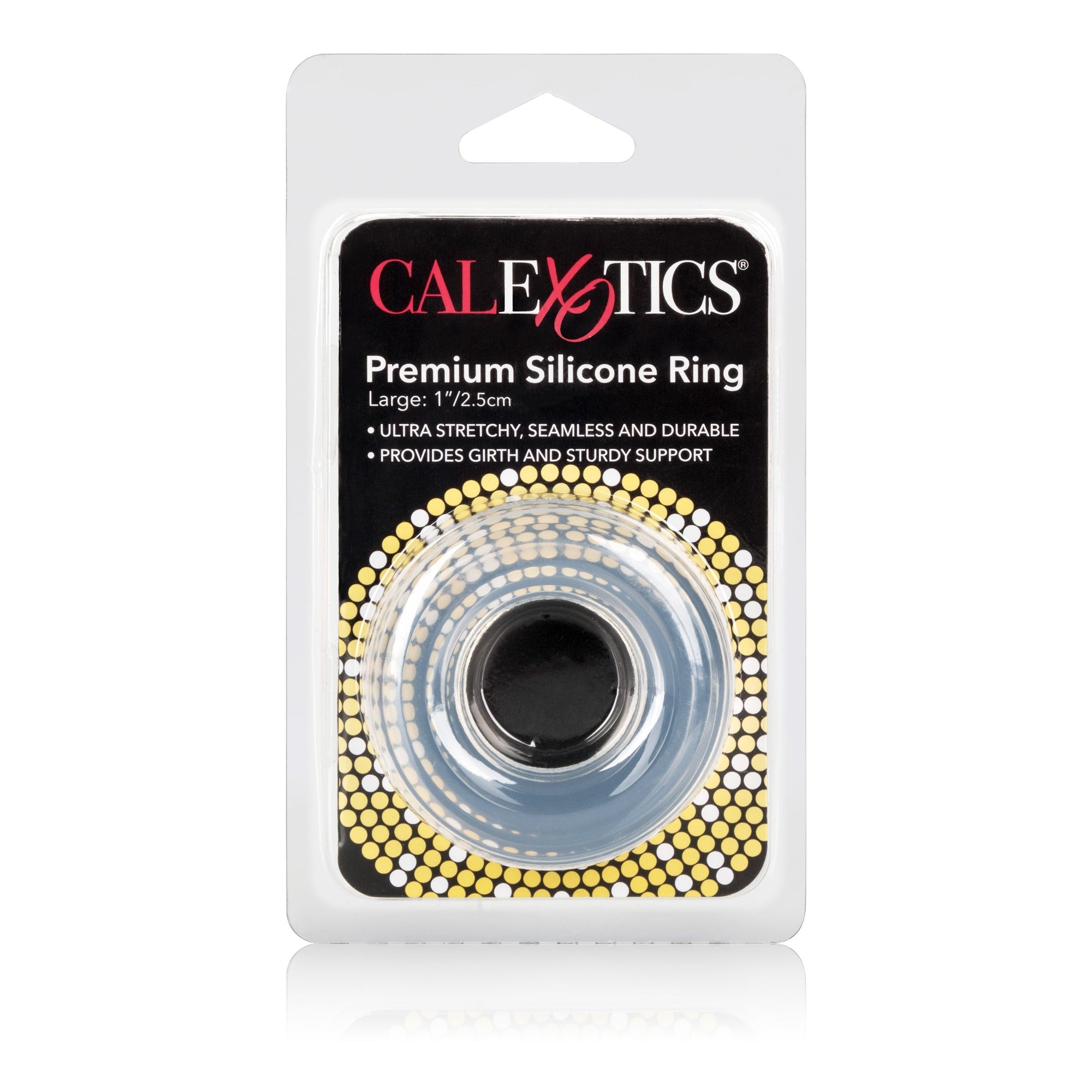 California Exotics - Premium Silicone Cock Ring Large (Clear) -  Silicone Cock Ring (Non Vibration)  Durio.sg