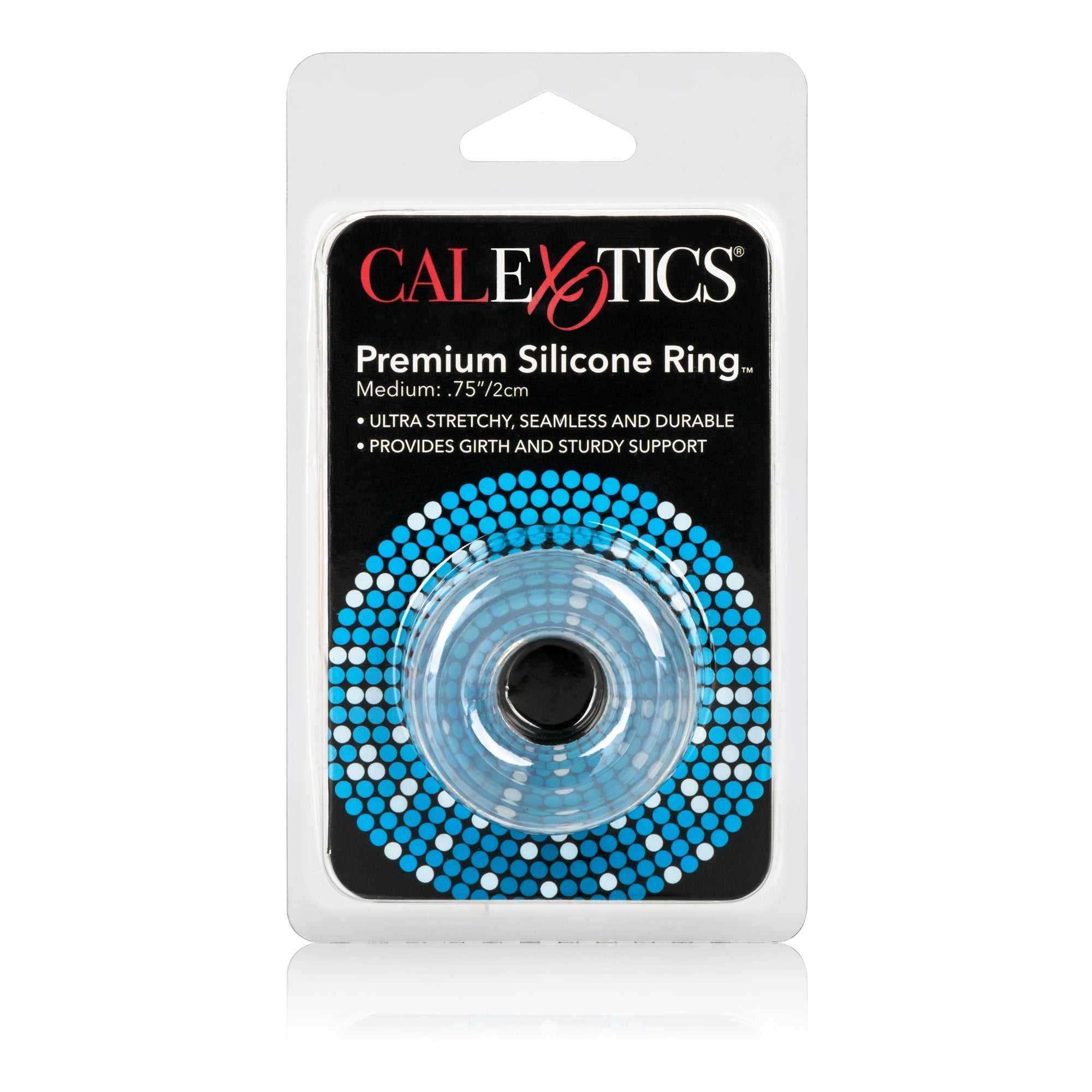 California Exotics - Premium Silicone Cock Ring Medium (Clear) -  Silicone Cock Ring (Non Vibration)  Durio.sg